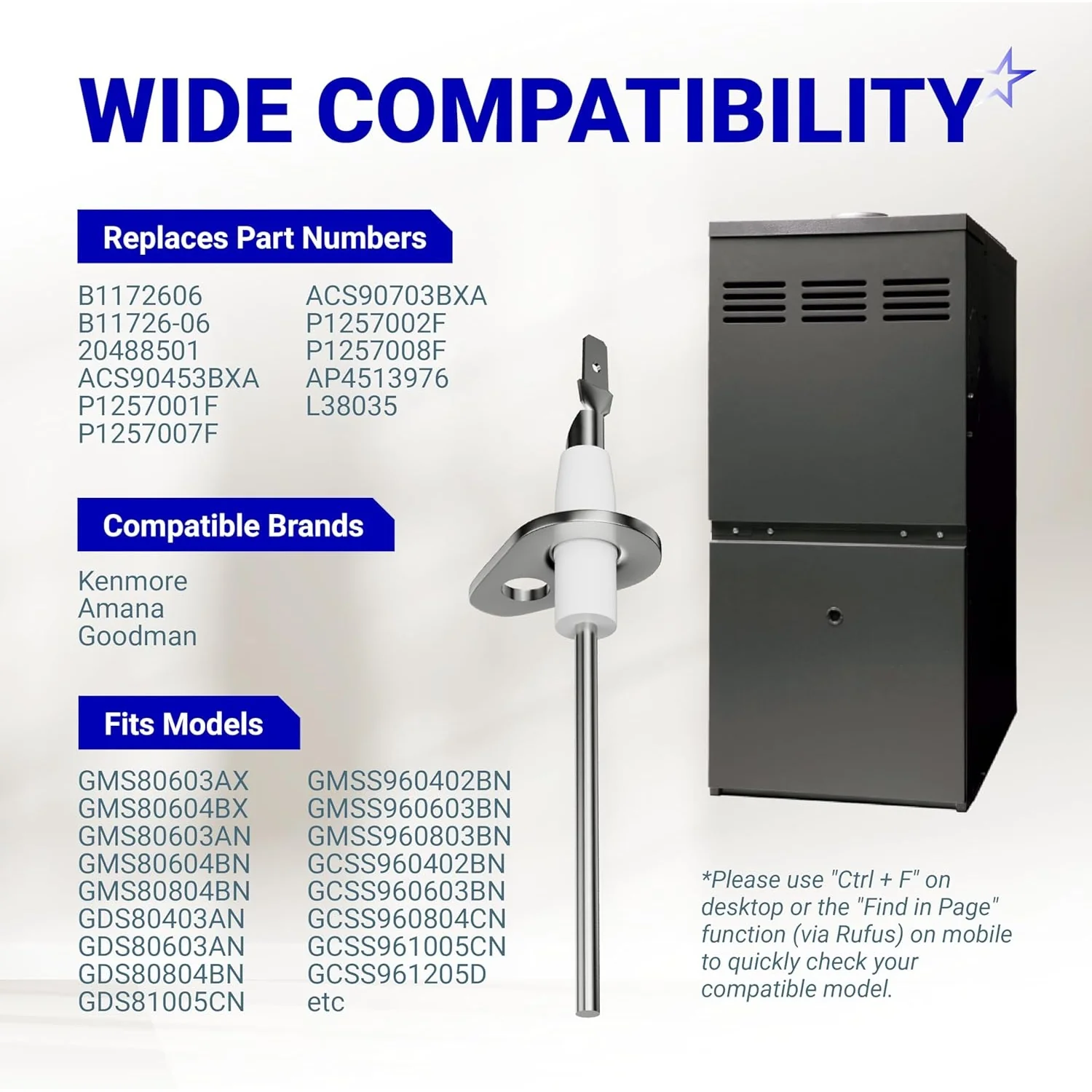 [Lifetime Warranty] 0130F00010 Furnace Flame Sensor - Pack of 2 - Image 3