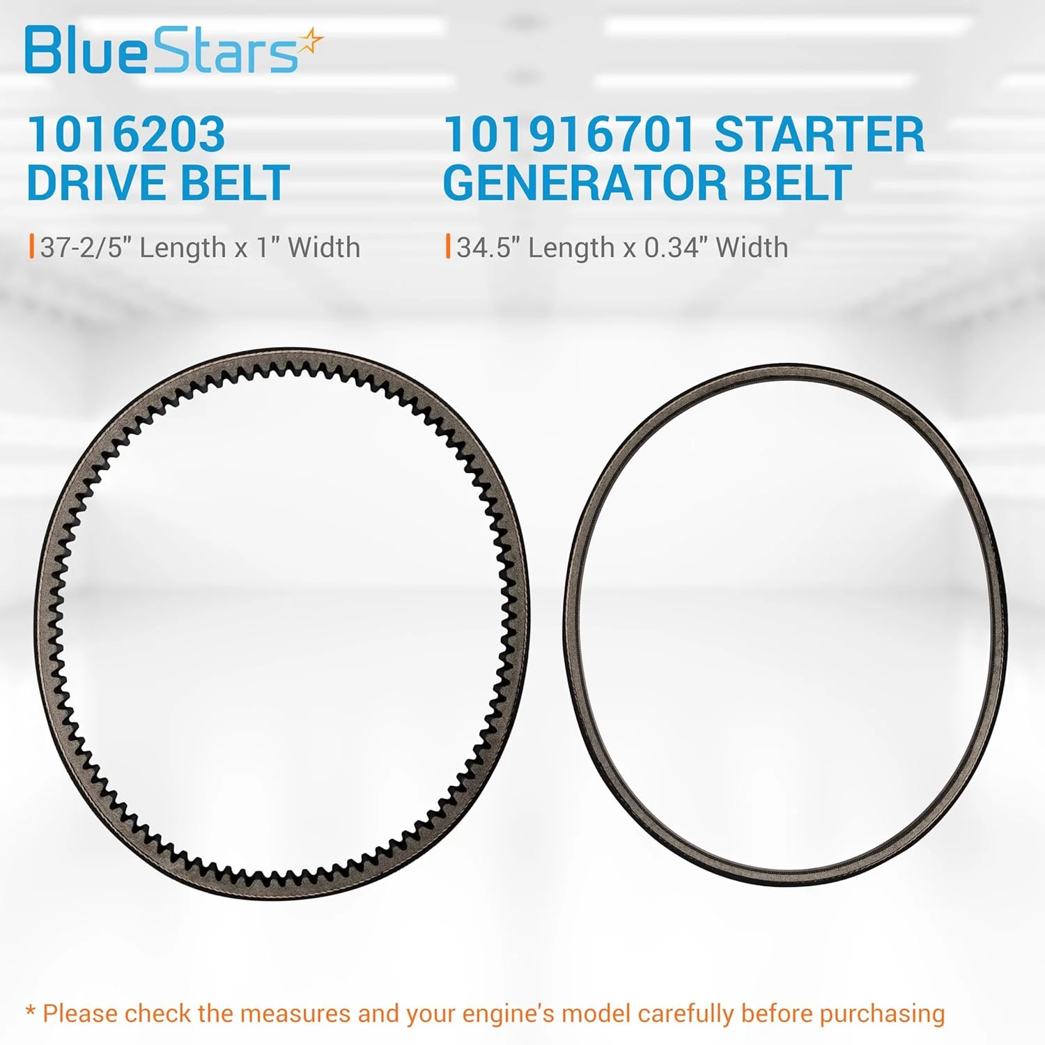 [Lifetime Warranty] 1016203 Drive Belt & 101916701 Starter Generator Belt Set - Image 6