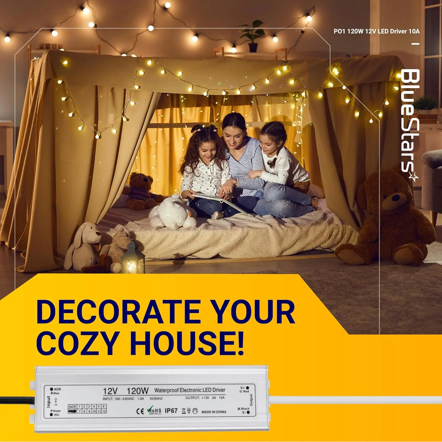 [Lifetime Warranty] 120W 12V LED Power Supply Driver 10A AC 100-260V to 12V DC Transformer IP67 Waterproof - Image 9