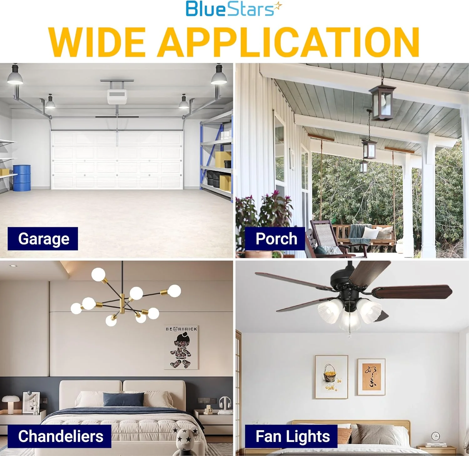 [Lifetime Warranty] 15W Universal Garage Door Opener LED Light Bulb 100W Equivalent 1500Lm Ultra Bright 120V A19 Bulbs with E26 Base - Pack of 2 - Image 8