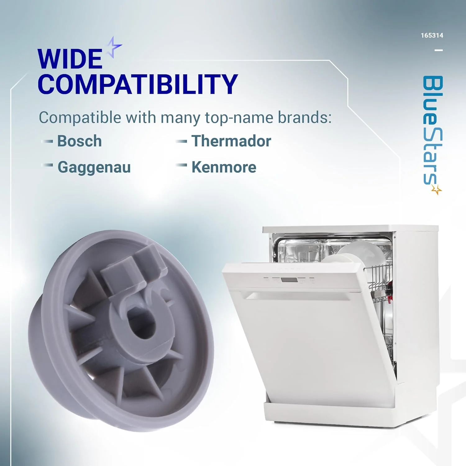 [Lifetime Warranty] 165314 Dishwasher Lower Rack Wheel - Pack of 4 - Image 5