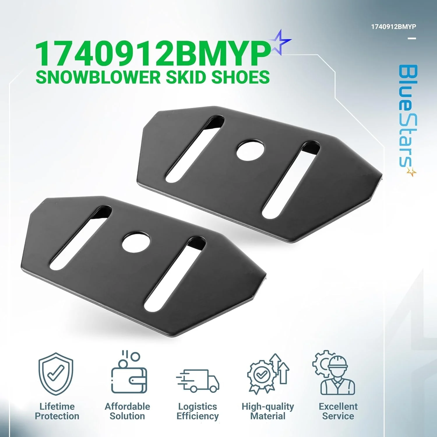 [Lifetime Warranty] 1740912BMYP Snowblower Skid Shoes Height Adjustment - Image 9