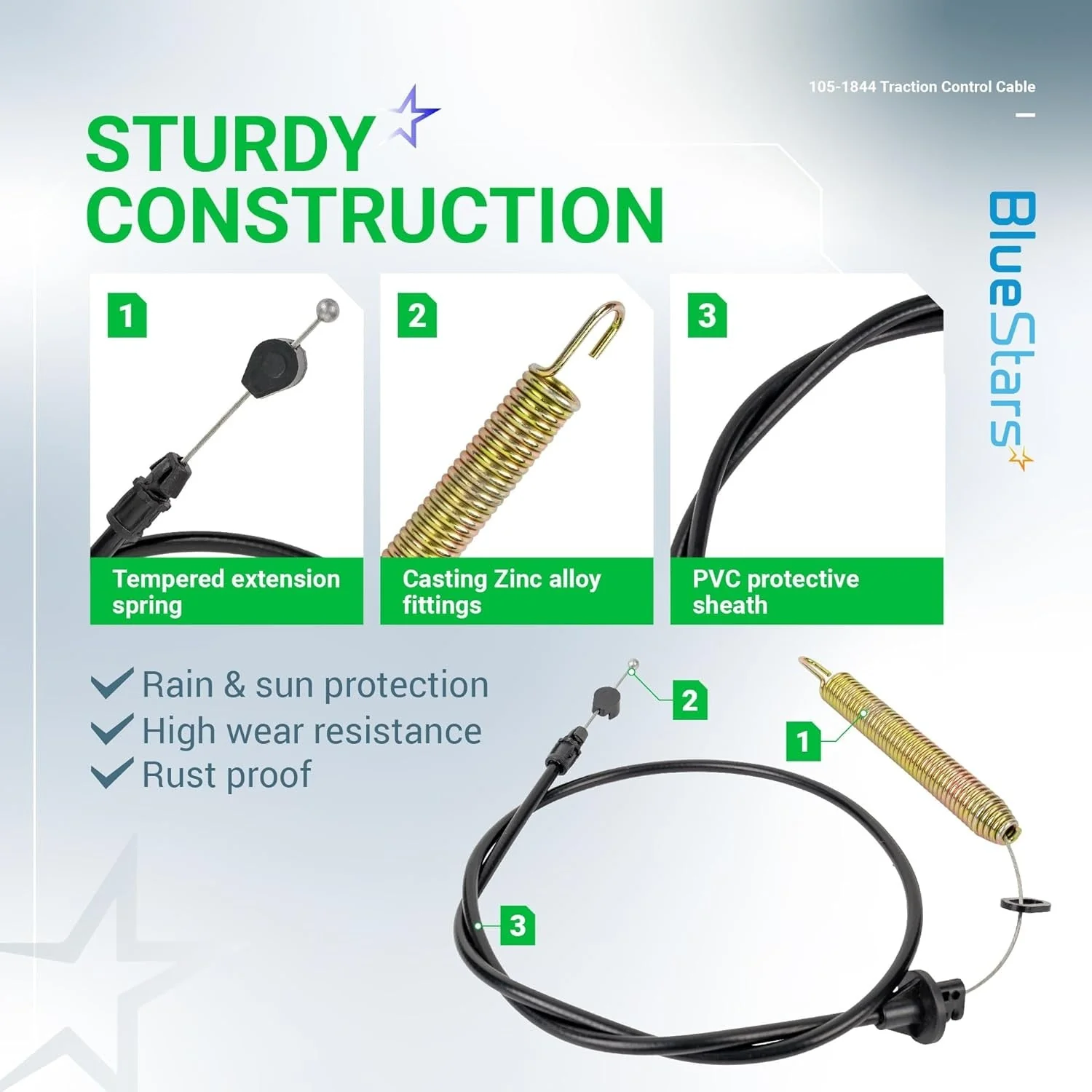 [Lifetime Warranty] 175067 Deck Clutch Cable - Image 3