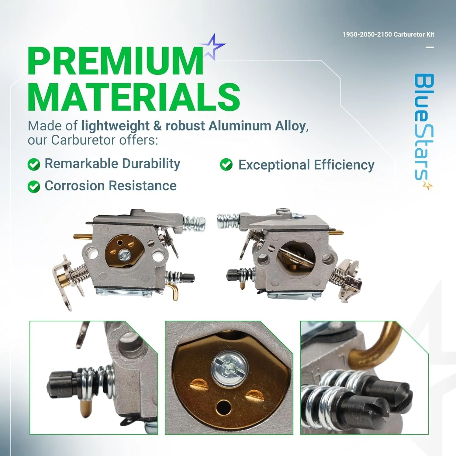 [Lifetime Warranty] 1950 2050 2150 Carburetor Kit (1 carburetor, 1 fuel filter, 1 air filter, 2 yellow fuel lines, 1 primer bulb,1 spark plug,1 gasket) - Image 6