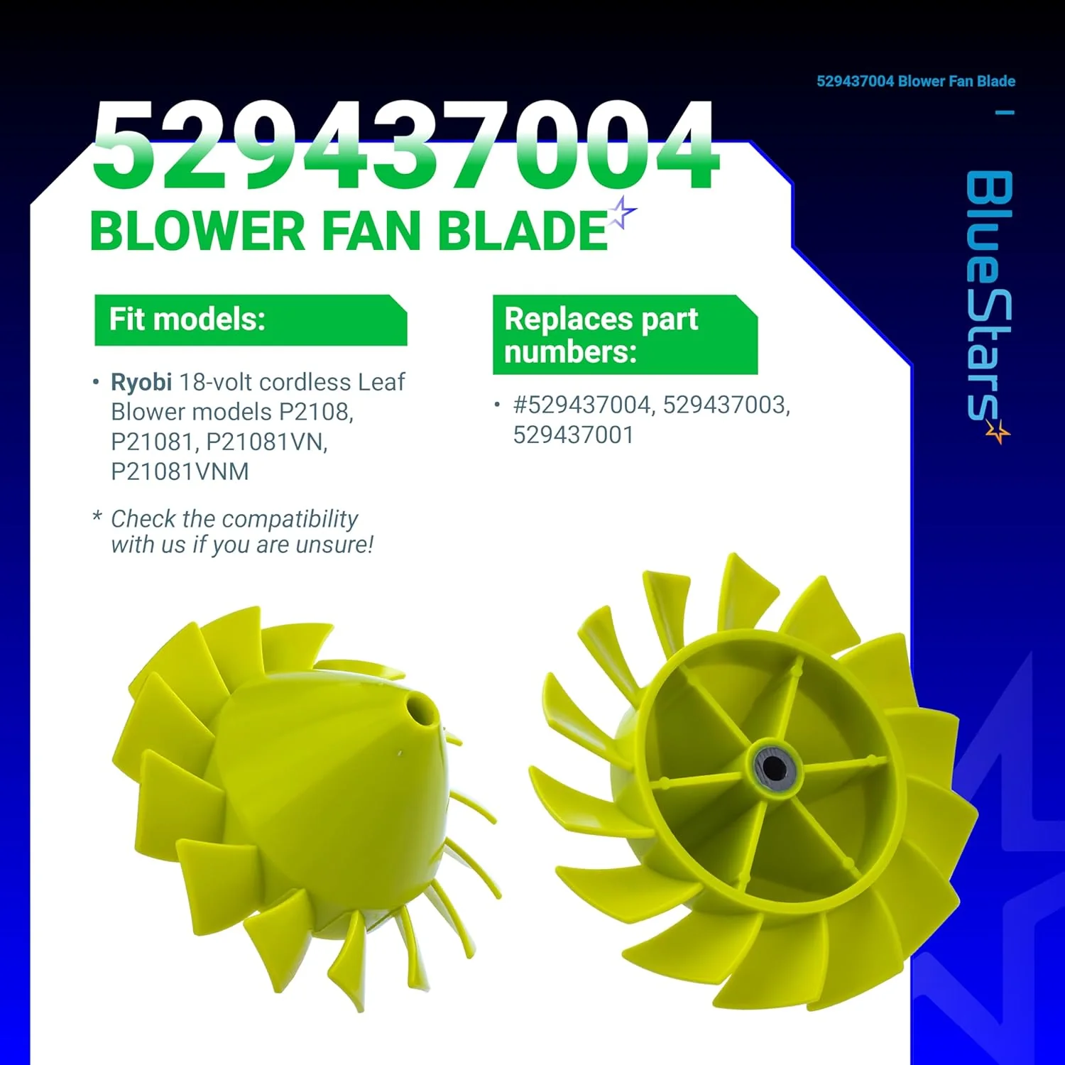 [Lifetime Warranty] 529437004 Blower Fan Blade - Pack of 2 - Image 4