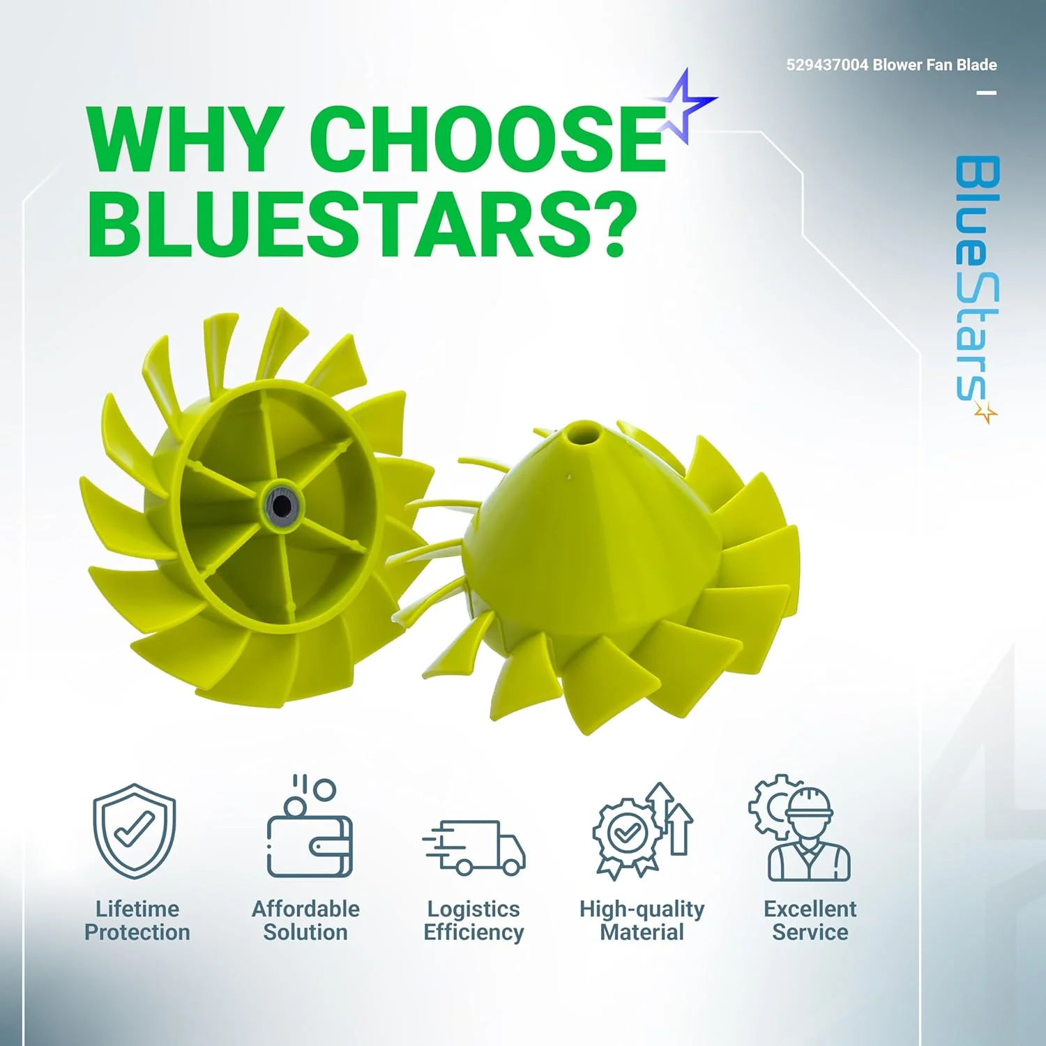 [Lifetime Warranty] 529437004 Blower Fan Blade - Pack of 2 - Image 9