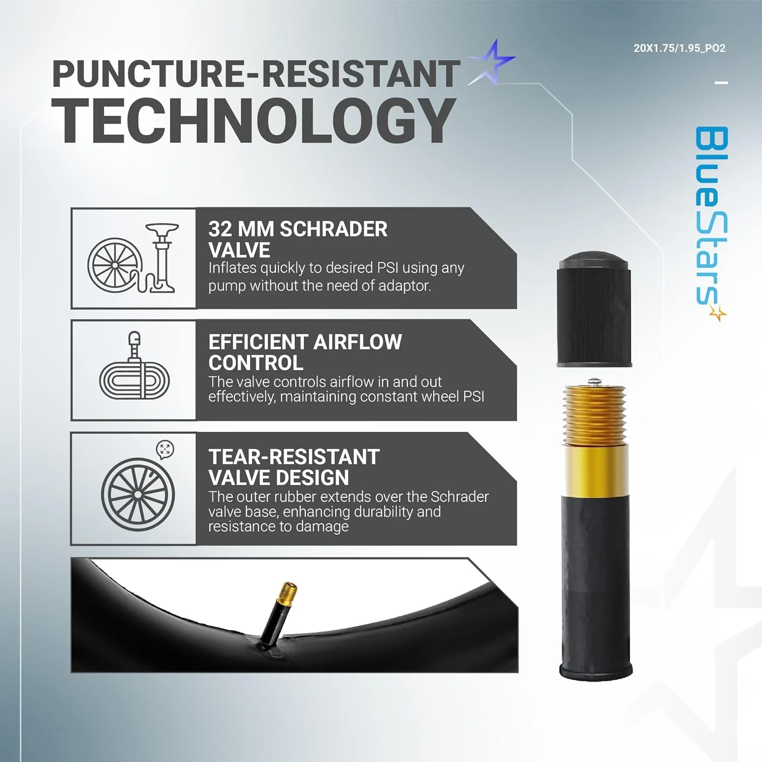 [Lifetime Warranty] 20 X 1.75/1.95/2.10/2.125 inch Bicycle Tire Inner Tubes - Pack of 2 - Image 5