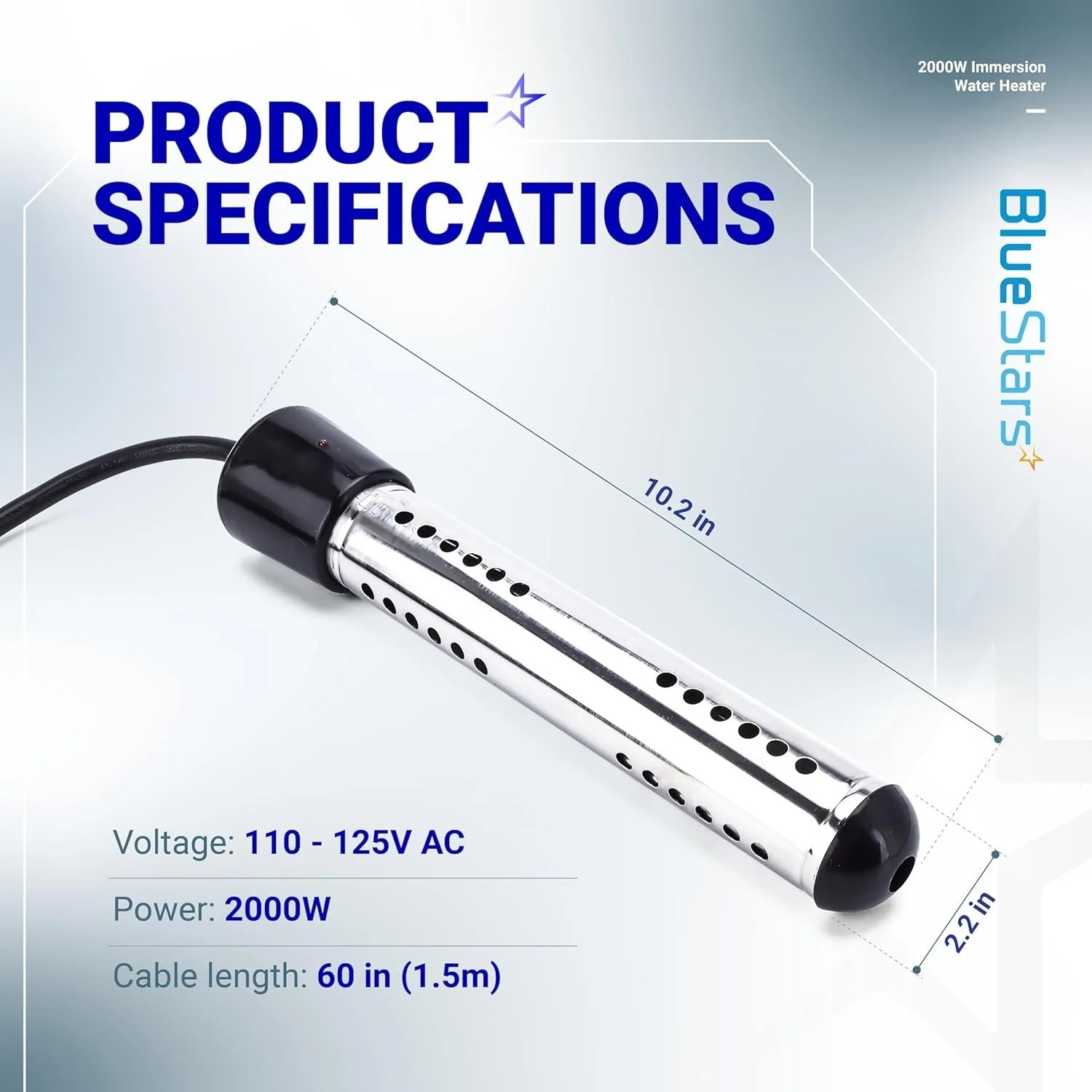 [Lifetime Warranty] 2000W Immersion Water Heater - Image 3