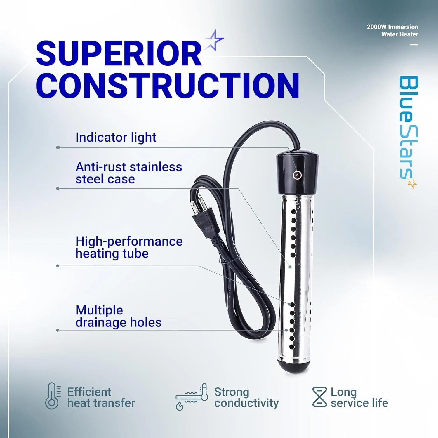 [Lifetime Warranty] 2000W Immersion Water Heater - Image 4