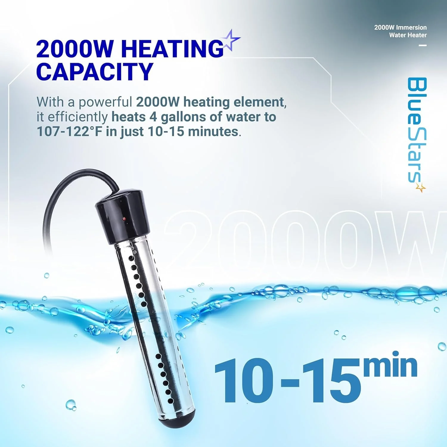 [Lifetime Warranty] 2000W Immersion Water Heater - Image 6