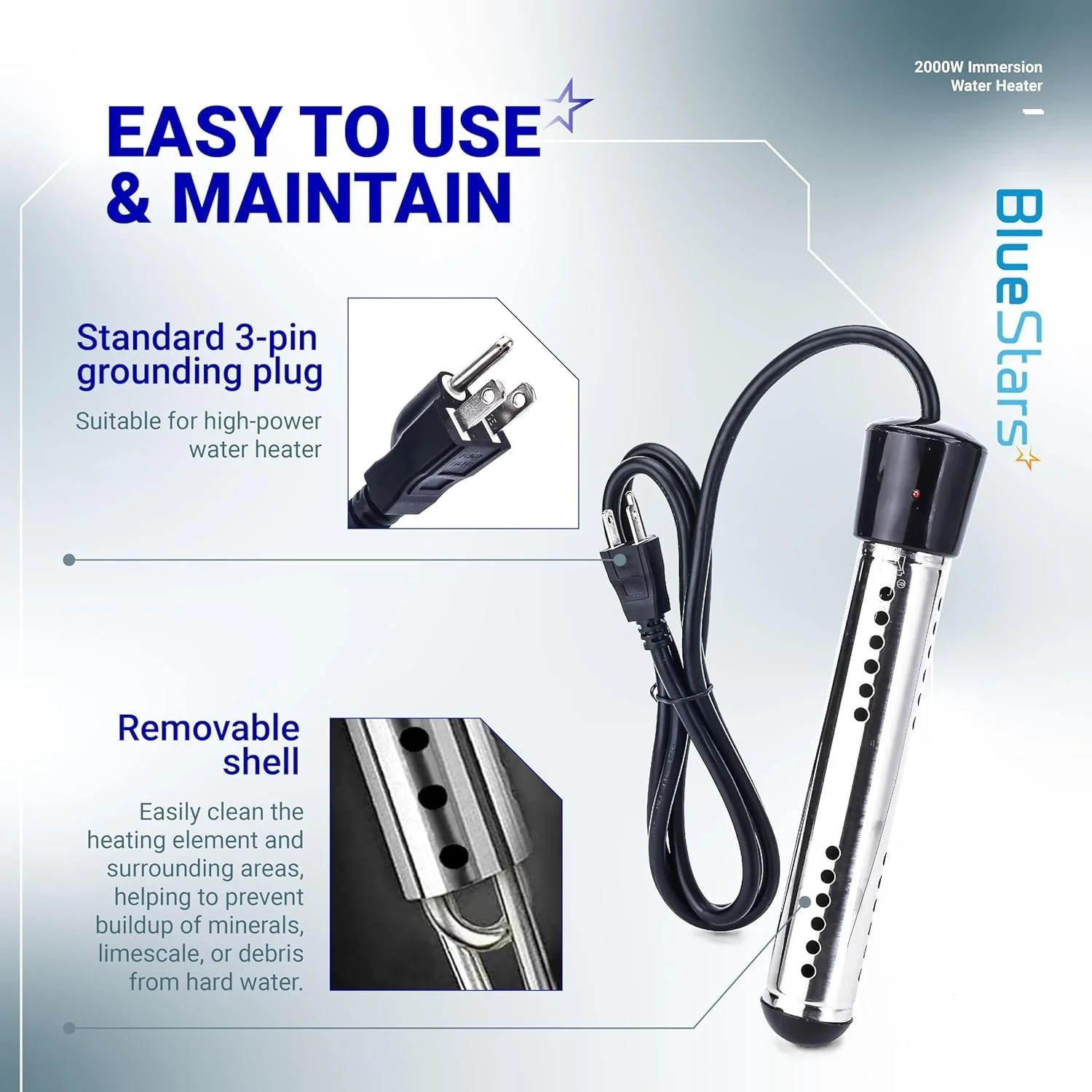 [Lifetime Warranty] 2000W Immersion Water Heater - Image 7