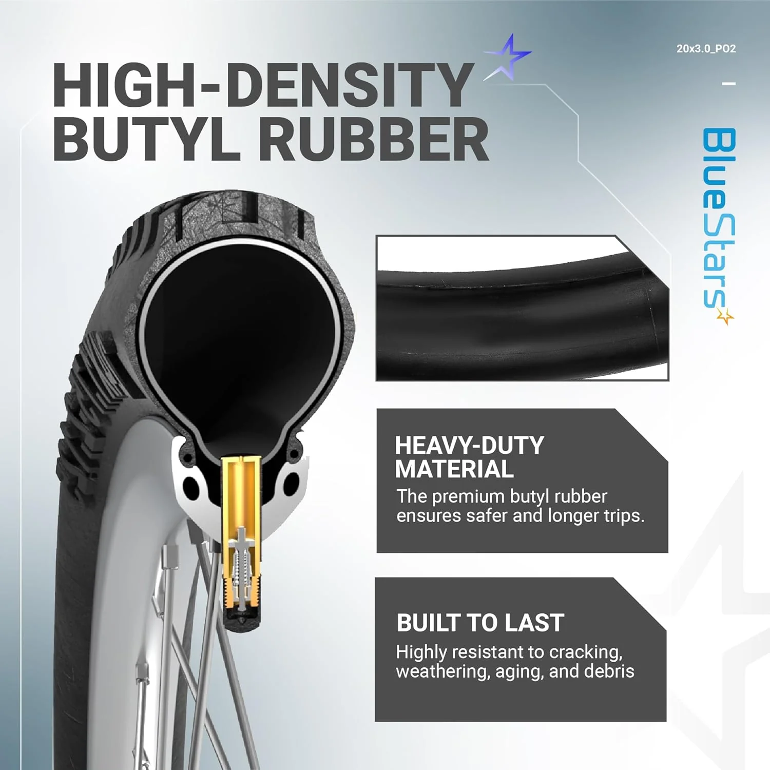 [Lifetime Warranty] 20x3.0 Bike Inner Tubes - Pack of 2 - Image 4