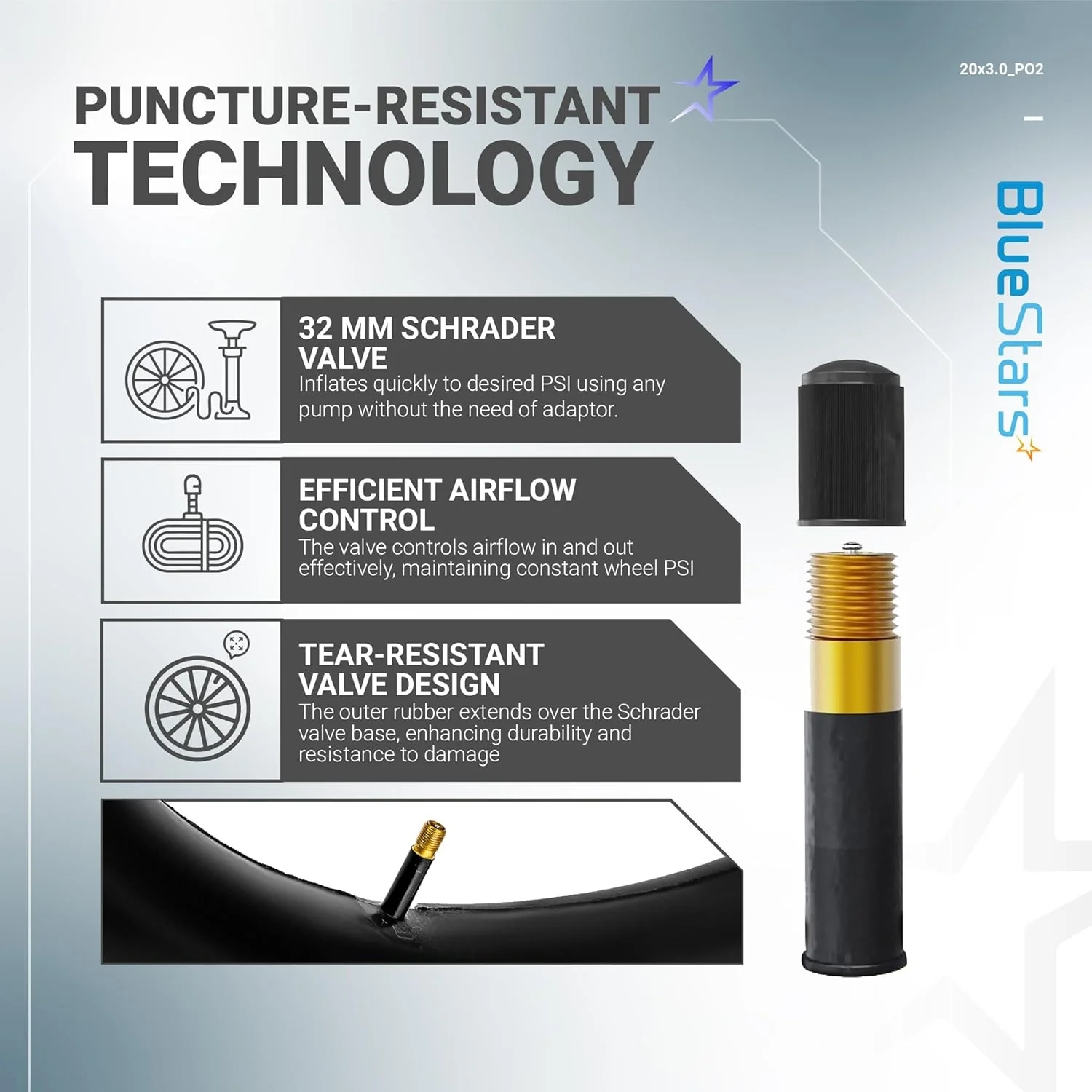 [Lifetime Warranty] 20x3.0 Bike Inner Tubes - Pack of 2 - Image 5