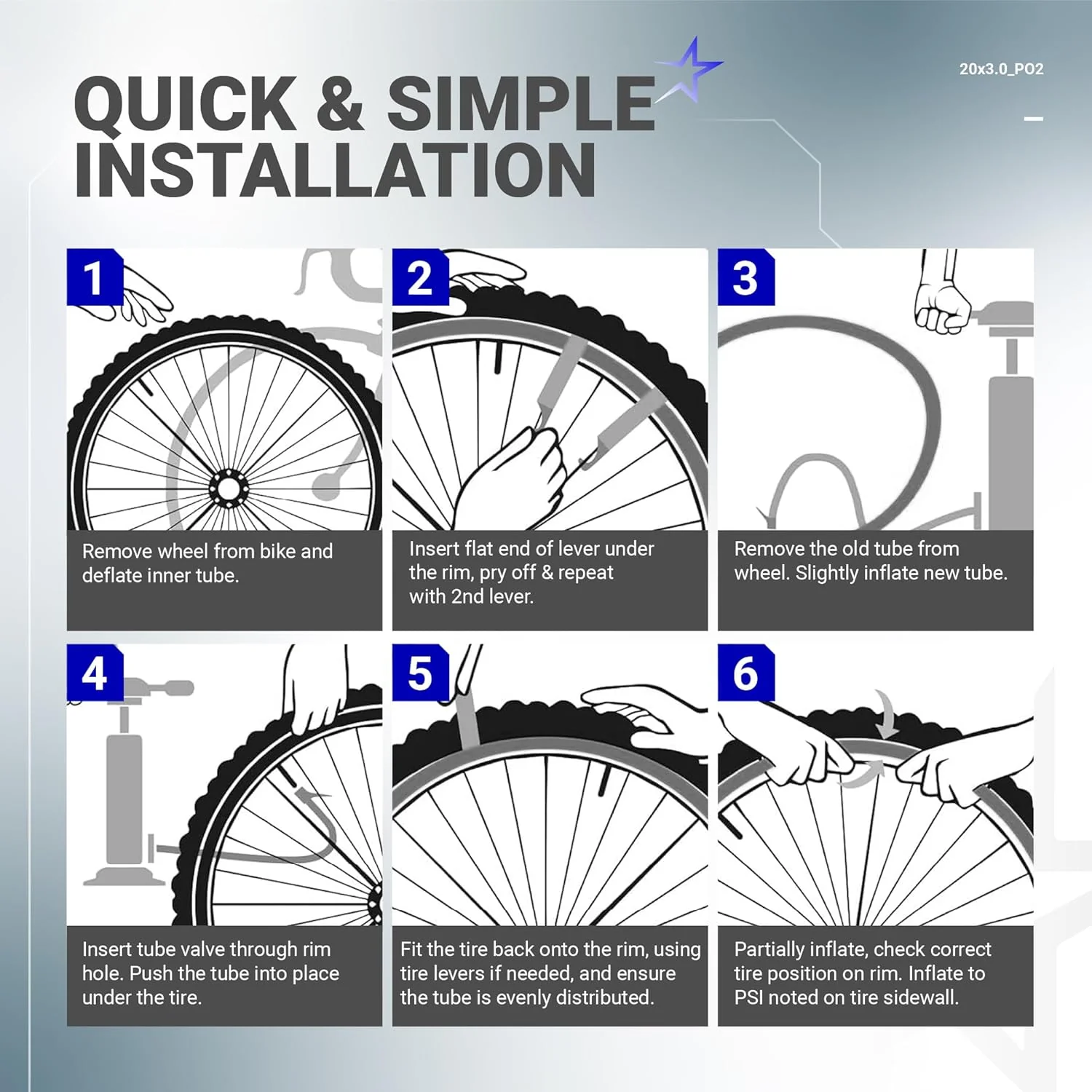 [Lifetime Warranty] 20x3.0 Bike Inner Tubes - Pack of 2 - Image 7