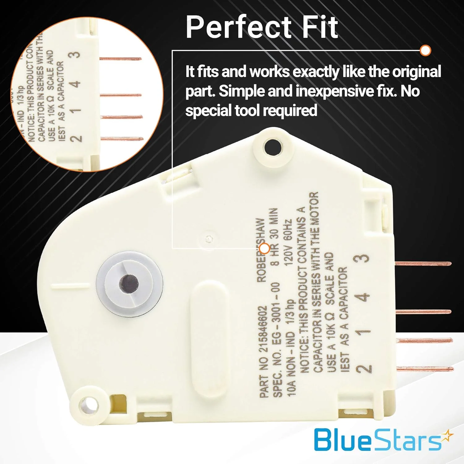 [Lifetime Warranty] 215846602 Refrigerator Defrost Timer - Image 4