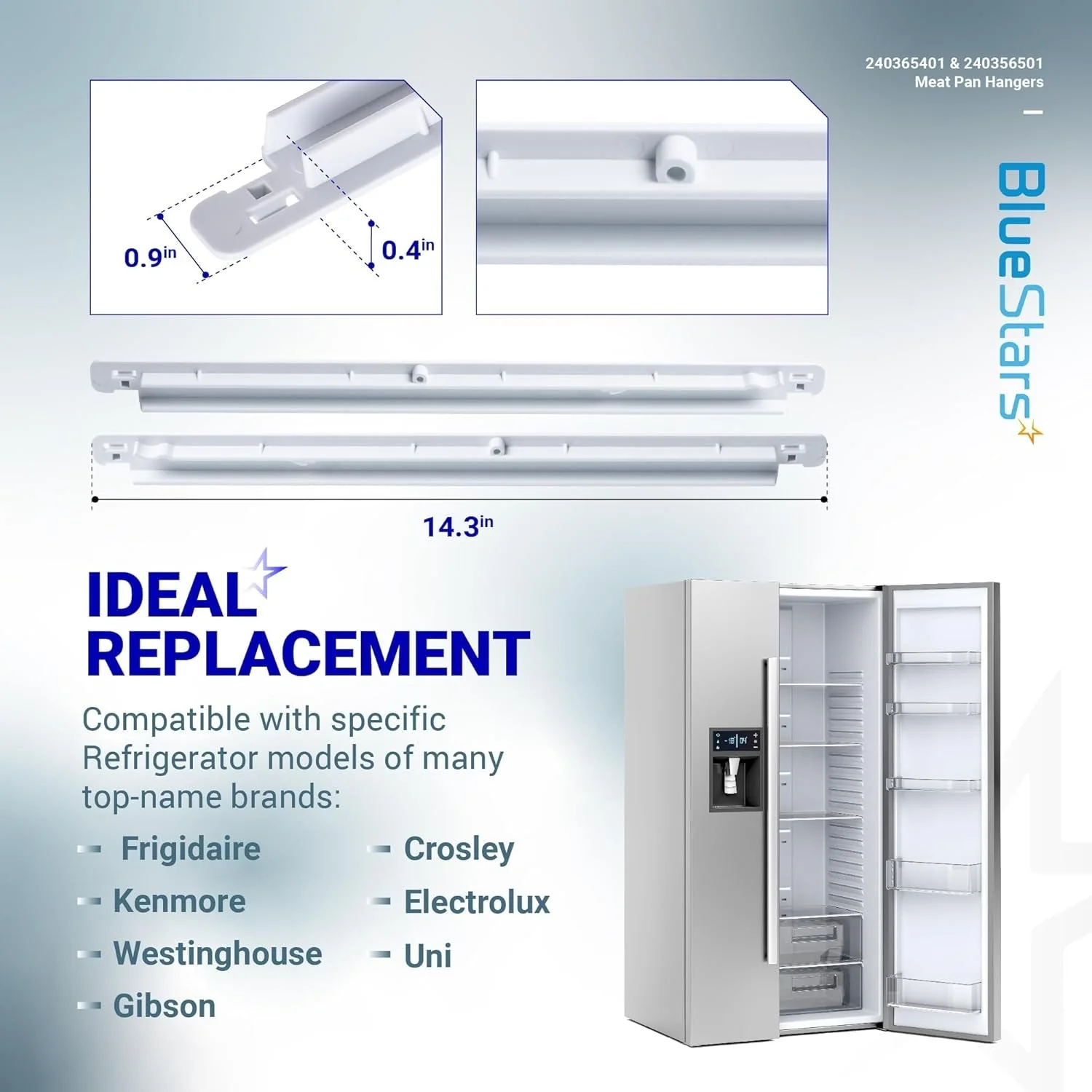 [Lifetime Warranty] 240365401 & 240356501 Refrigerator Meat Pan Hangers (Left & Right) - Image 3