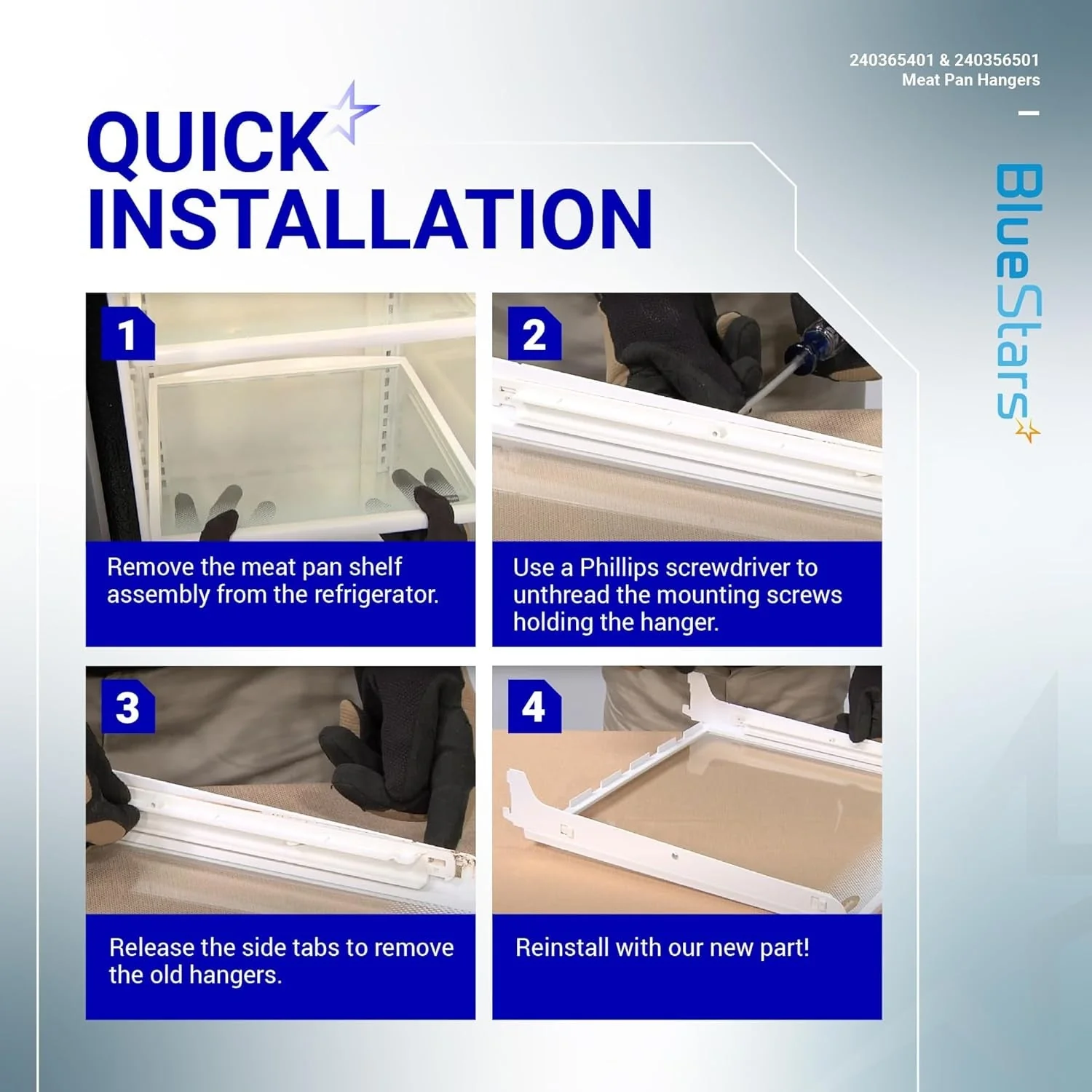 [Lifetime Warranty] 240365401 & 240356501 Refrigerator Meat Pan Hangers (Left & Right) - Image 7