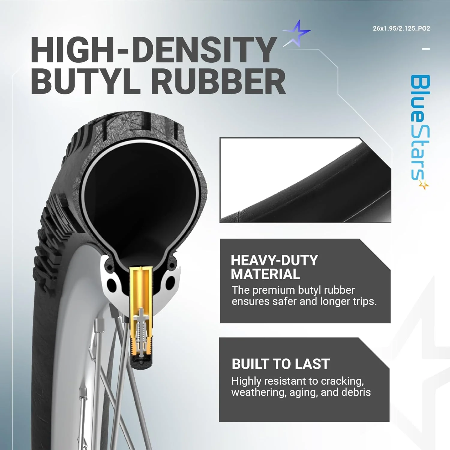 [Lifetime Warranty] 26 X 1.75/1.95/2.10/2.125in Bicycle Tires Inner Tubes - Pack of 2 - Image 4