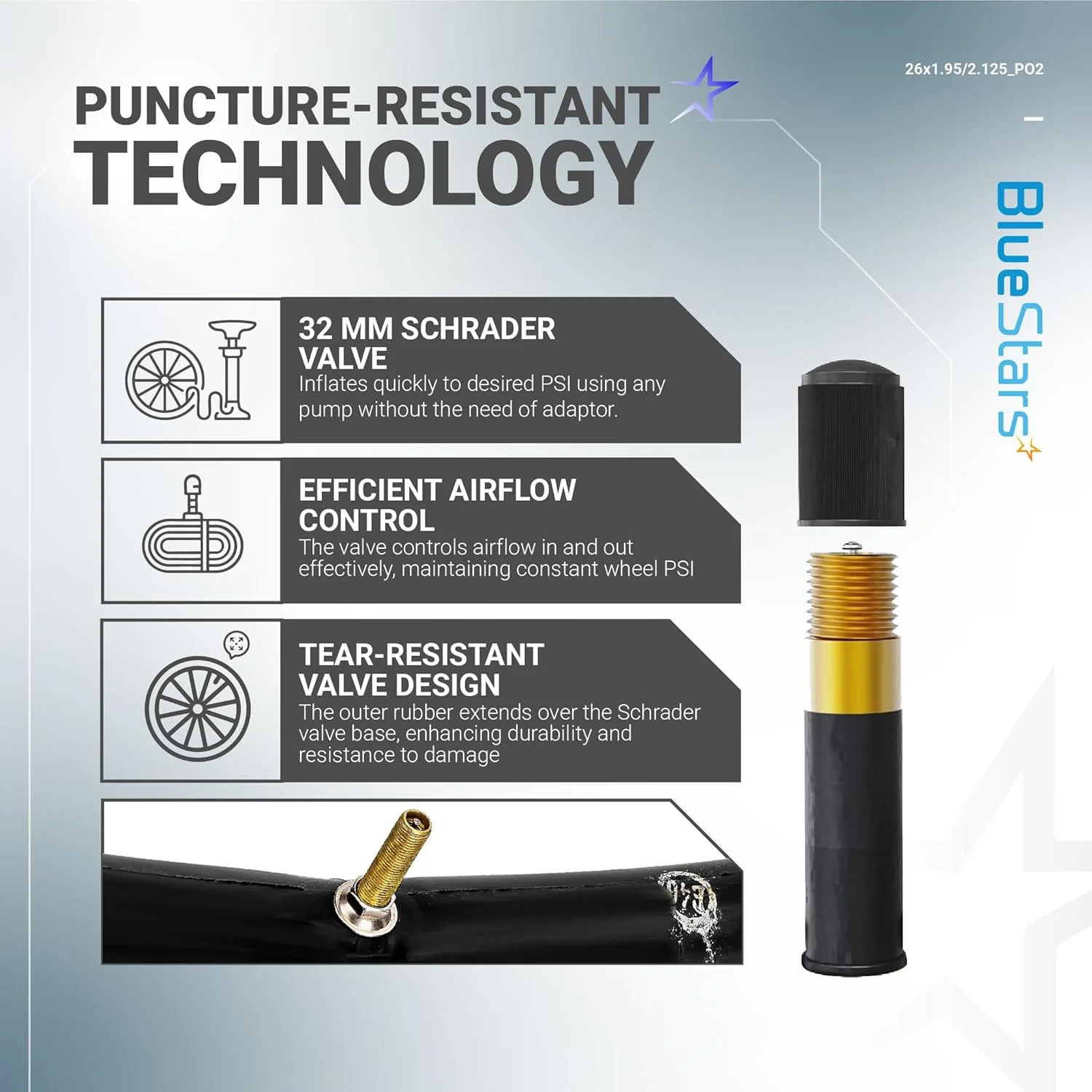 [Lifetime Warranty] 26 X 1.75/1.95/2.10/2.125in Bicycle Tires Inner Tubes - Pack of 2 - Image 5