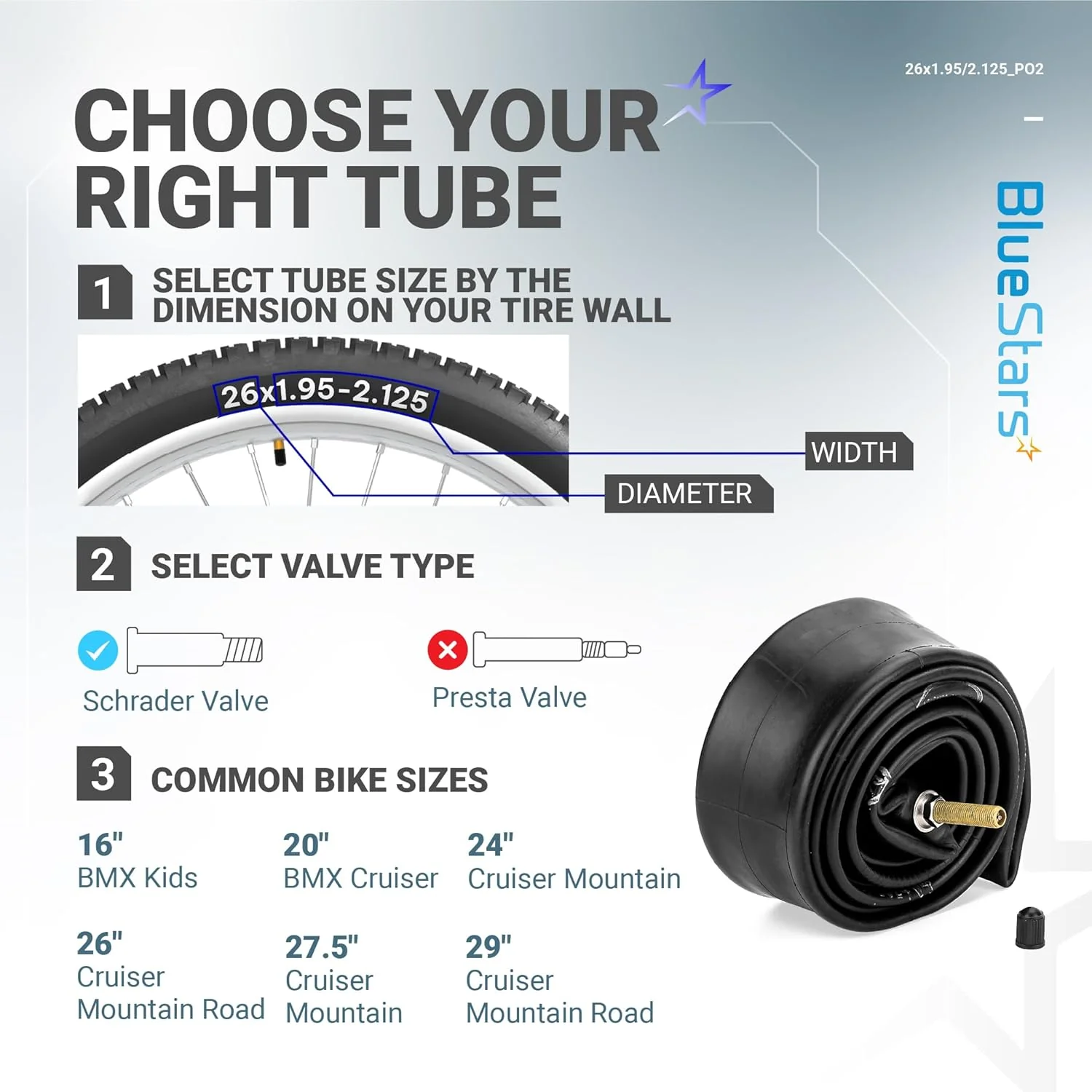 [Lifetime Warranty] 26 X 1.75/1.95/2.10/2.125in Bicycle Tires Inner Tubes - Pack of 2 - Image 8