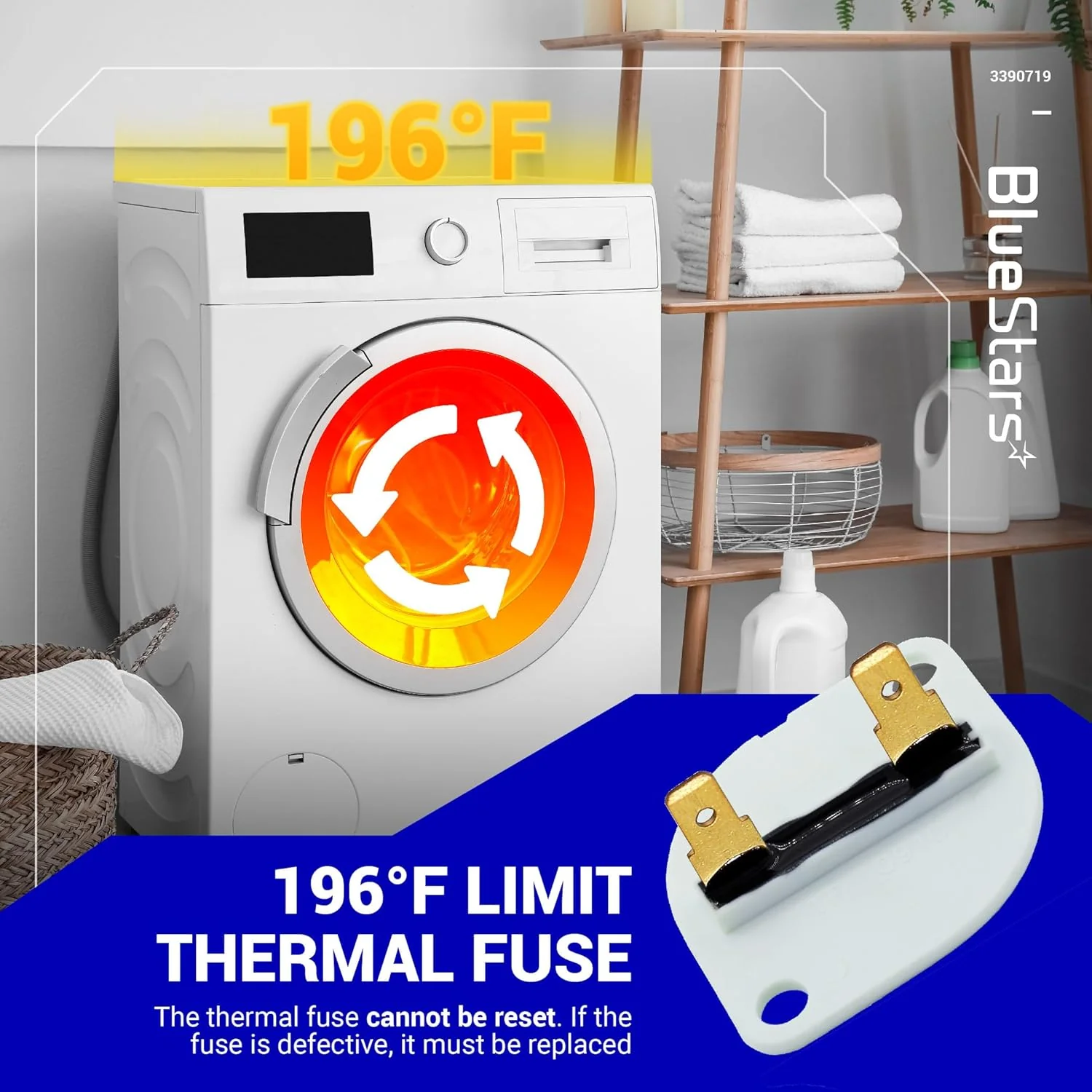[Lifetime Warranty] 3390719 Dryer Thermal Fuse - Pack of 2 - Image 3