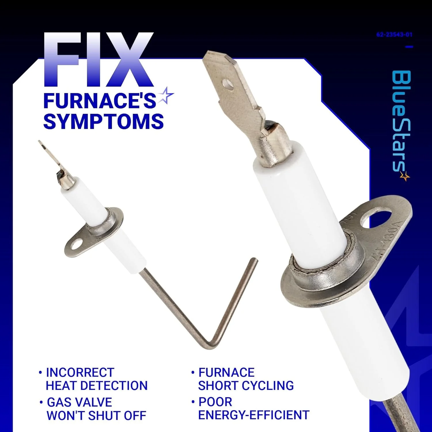 [Lifetime Warranty] 62-23543-01 Furnace Flame Sensor - Pack of 2 - Image 5