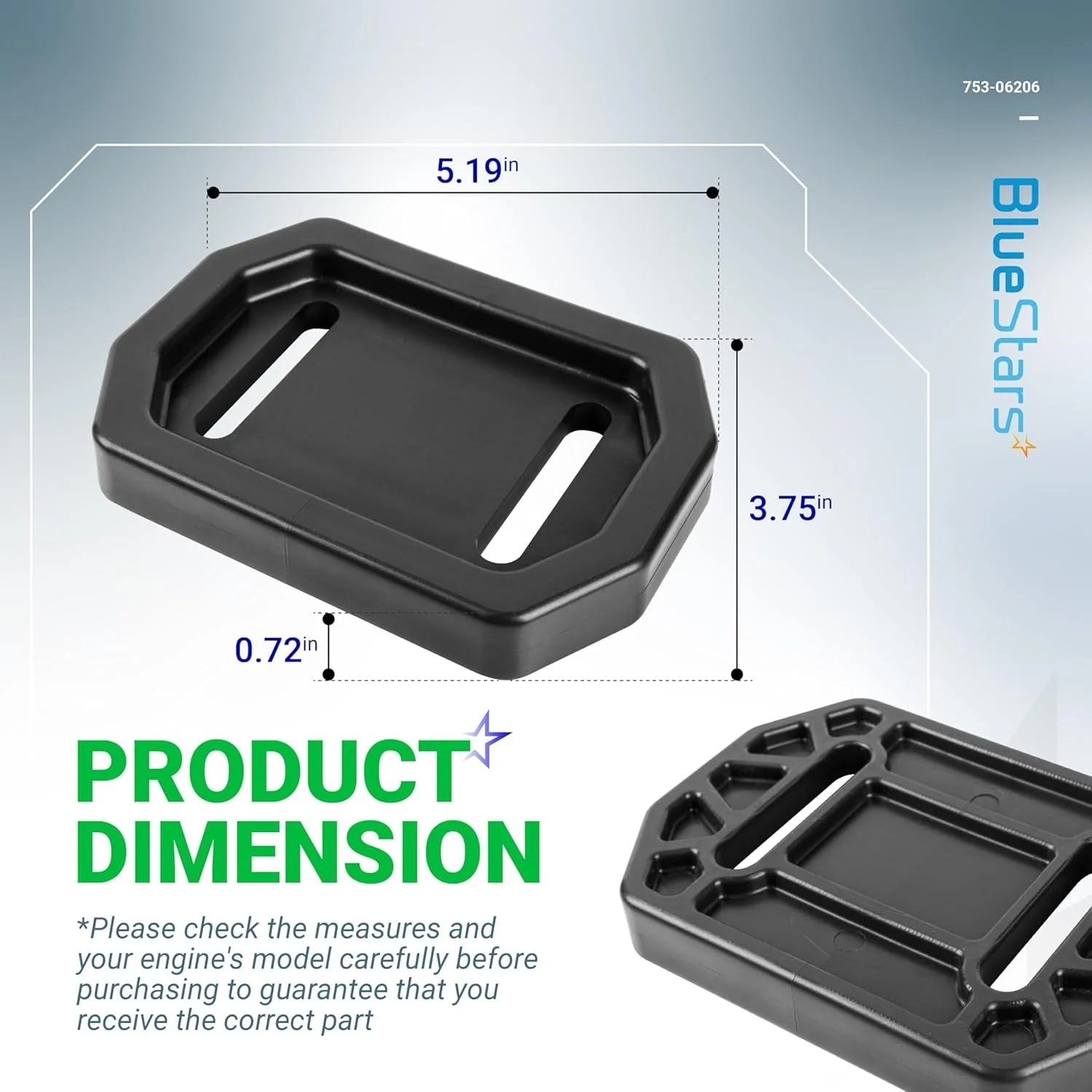[Lifetime Warranty] 753-06206 Snow Thrower Polymer Slide Shoe Kit - Image 3