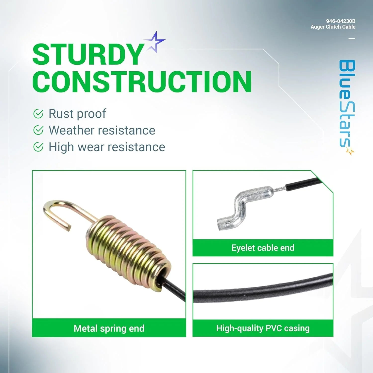 [Lifetime Warranty] 946-04230B Auger Clutch Cable - Pack of 2 - Image 3