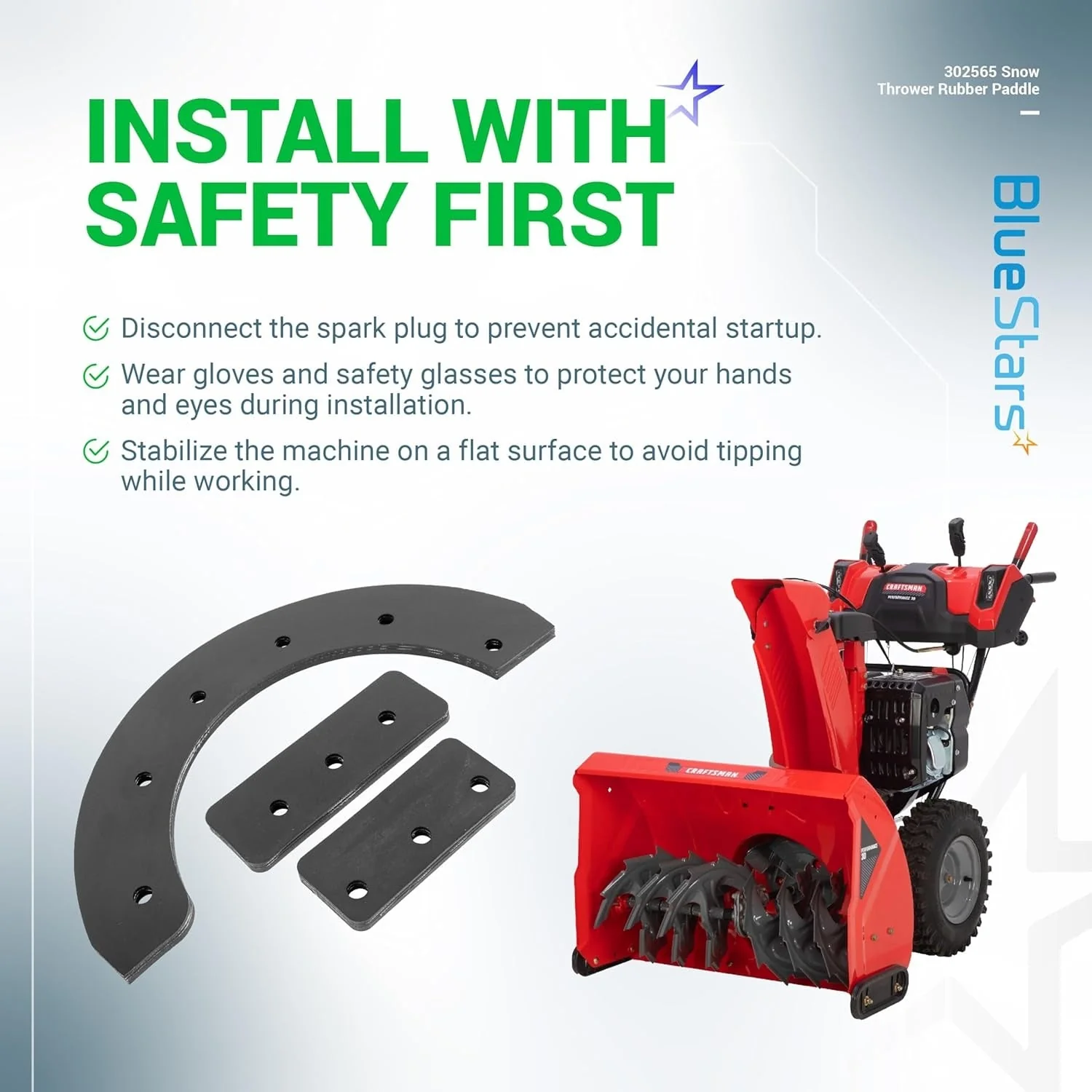 [Lifetime Warranty] 302565MA 302565 Snow Thrower Rubber Paddle & Hardware - Image 9