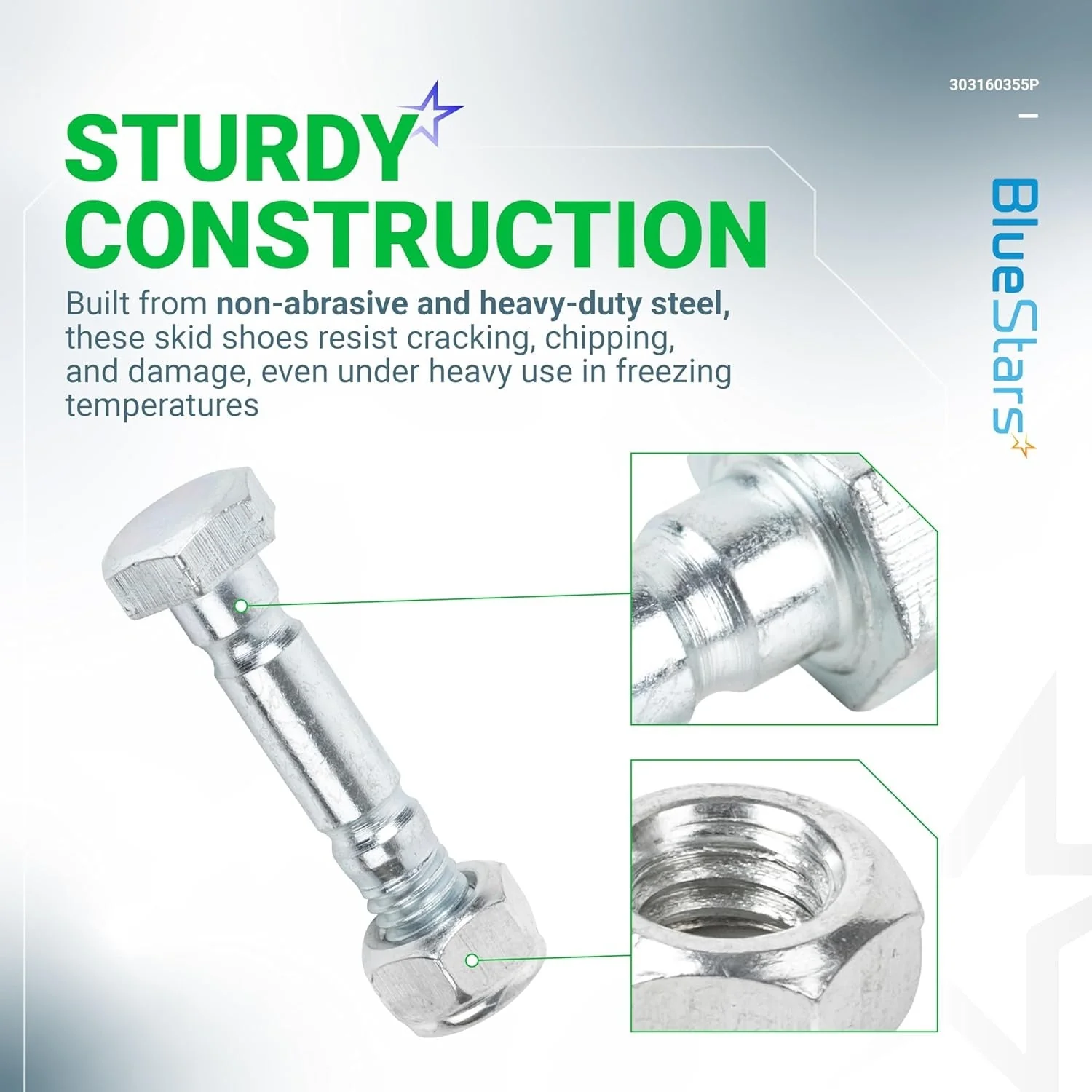 [Lifetime Warranty] 303160355P 303160355 Snow Blower Shear Pins and Nuts - Pack of 4 - Image 4