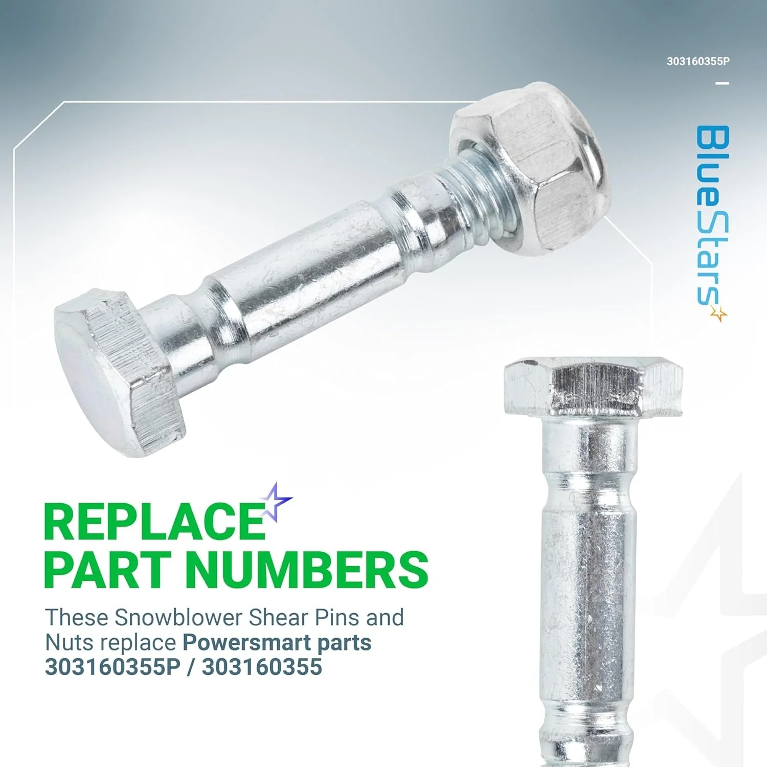 [Lifetime Warranty] 303160355P 303160355 Snow Blower Shear Pins and Nuts - Pack of 4 - Image 9