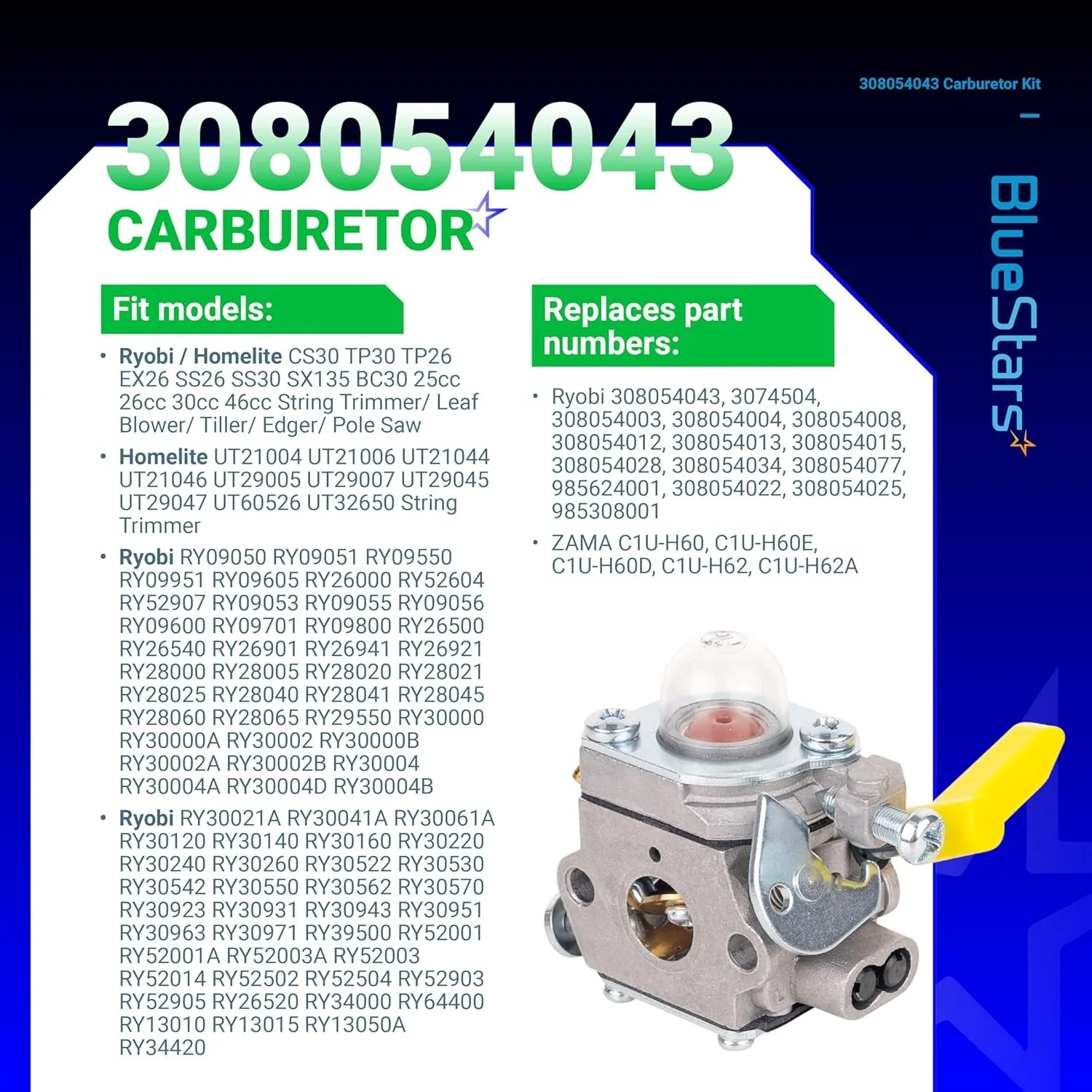 [Lifetime Warranty] 308054043 CS26 CS30 Carburetor Kit - Image 5