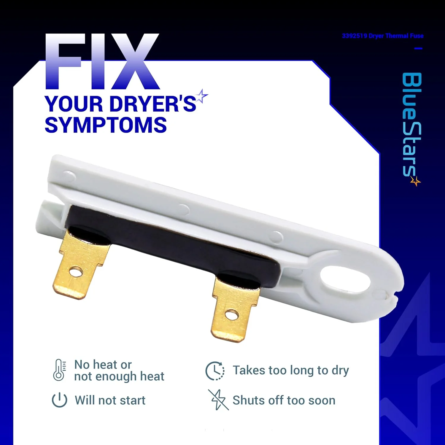 [Lifetime Warranty] 3392519 Dryer Thermal Fuse - Pack of 2 - Image 3