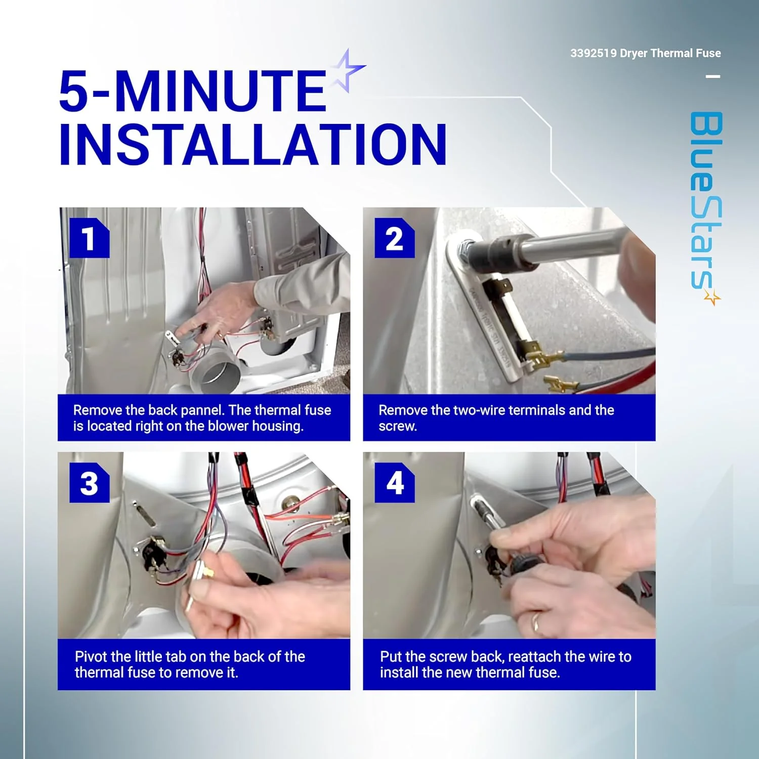 [Lifetime Warranty] 3392519 Dryer Thermal Fuse - Pack of 2 - Image 4