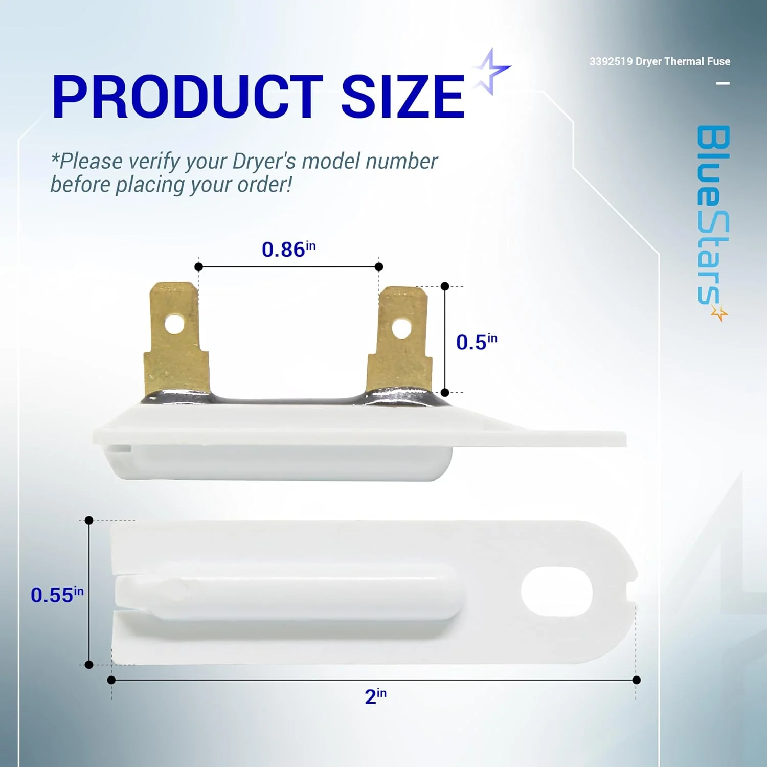 [Lifetime Warranty] 3392519 Dryer Thermal Fuse - Pack of 2 - Image 5