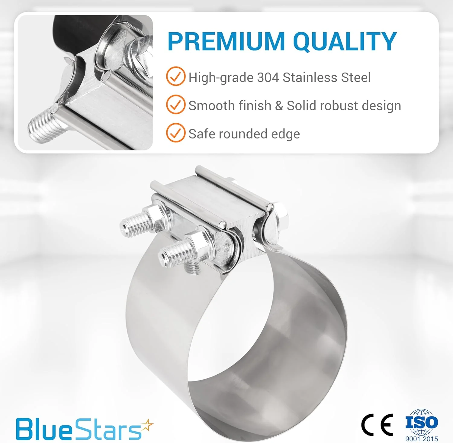 [Lifetime Warranty] 4" Butt Joint Band Clamp with 304 Stainless Steel - Image 3