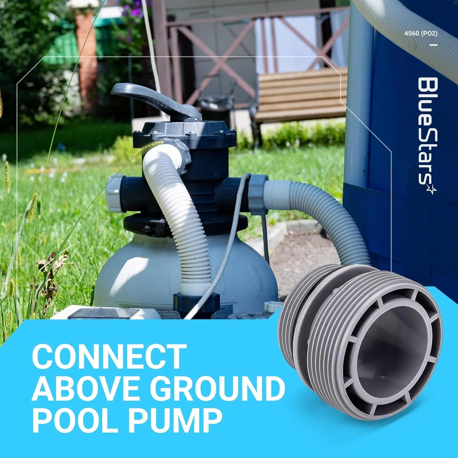 [Lifetime Warranty] 40mm to 1 1/2 Inch Conversion Kit - Pool Hose Adapter - Image 5