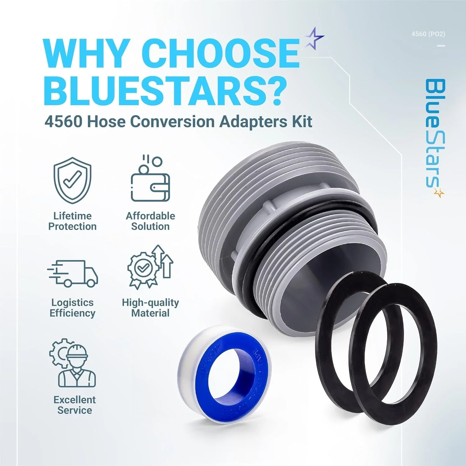 [Lifetime Warranty] 40mm to 1 1/2 Inch Conversion Kit - Pool Hose Adapter - Image 8