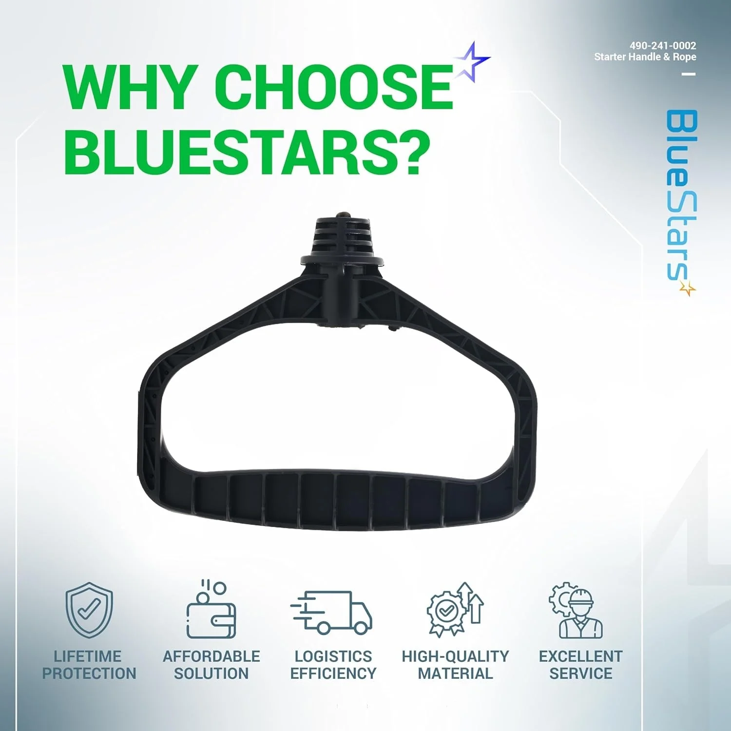 [Lifetime Warranty] 490-241-0002 Snowblower Starter Handle Rope - Image 8