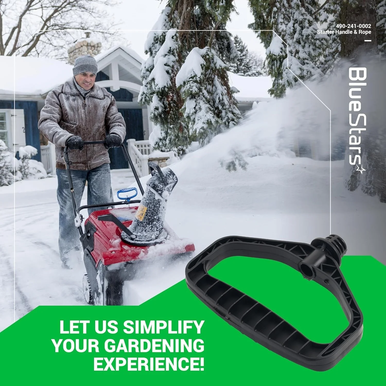 [Lifetime Warranty] 490-241-0002 Snowblower Starter Handle Rope - Image 9