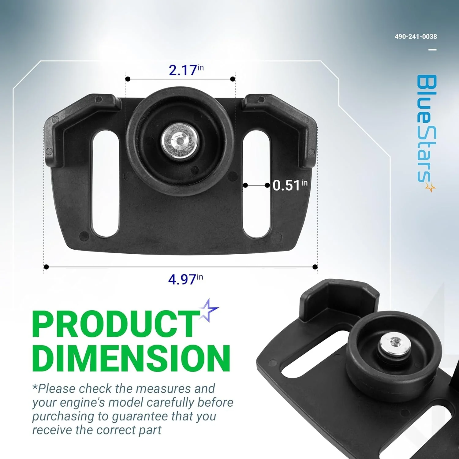 [Lifetime Warranty] 490-241-0038 Universal Snow Blower Rolling Skid Shoes - Image 3