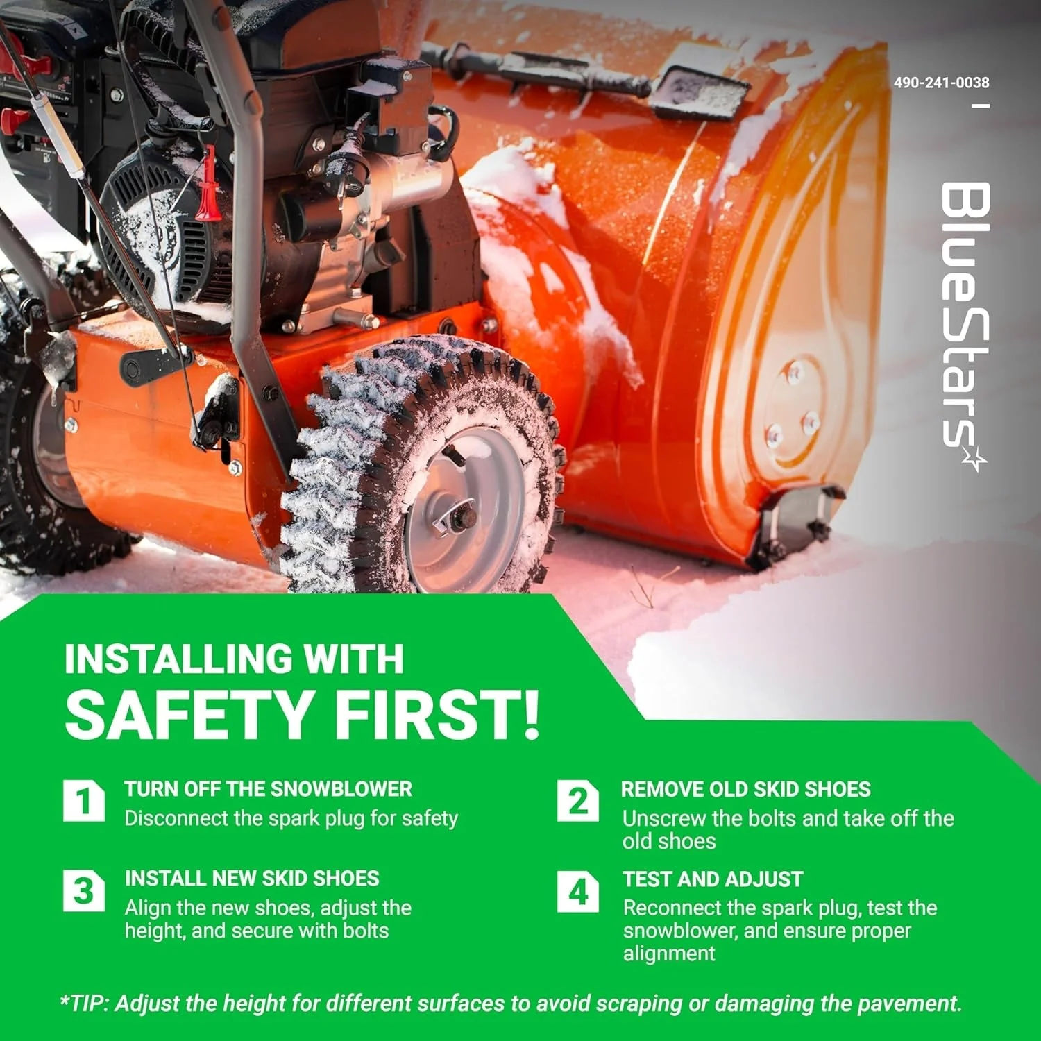 [Lifetime Warranty] 490-241-0038 Universal Snow Blower Rolling Skid Shoes - Image 9