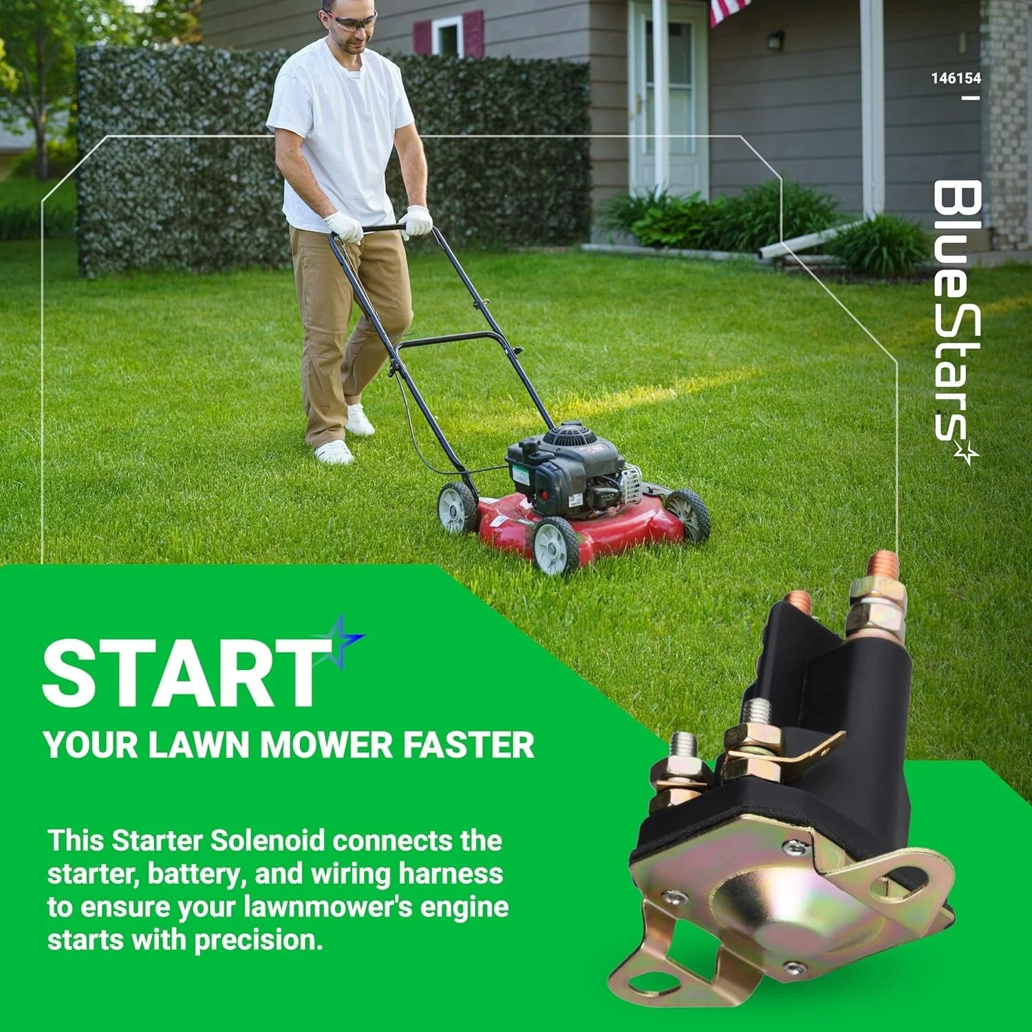 [Lifetime Warranty] 4-Pole 146154 145673 Starter Solenoid for Craftsman - Image 3