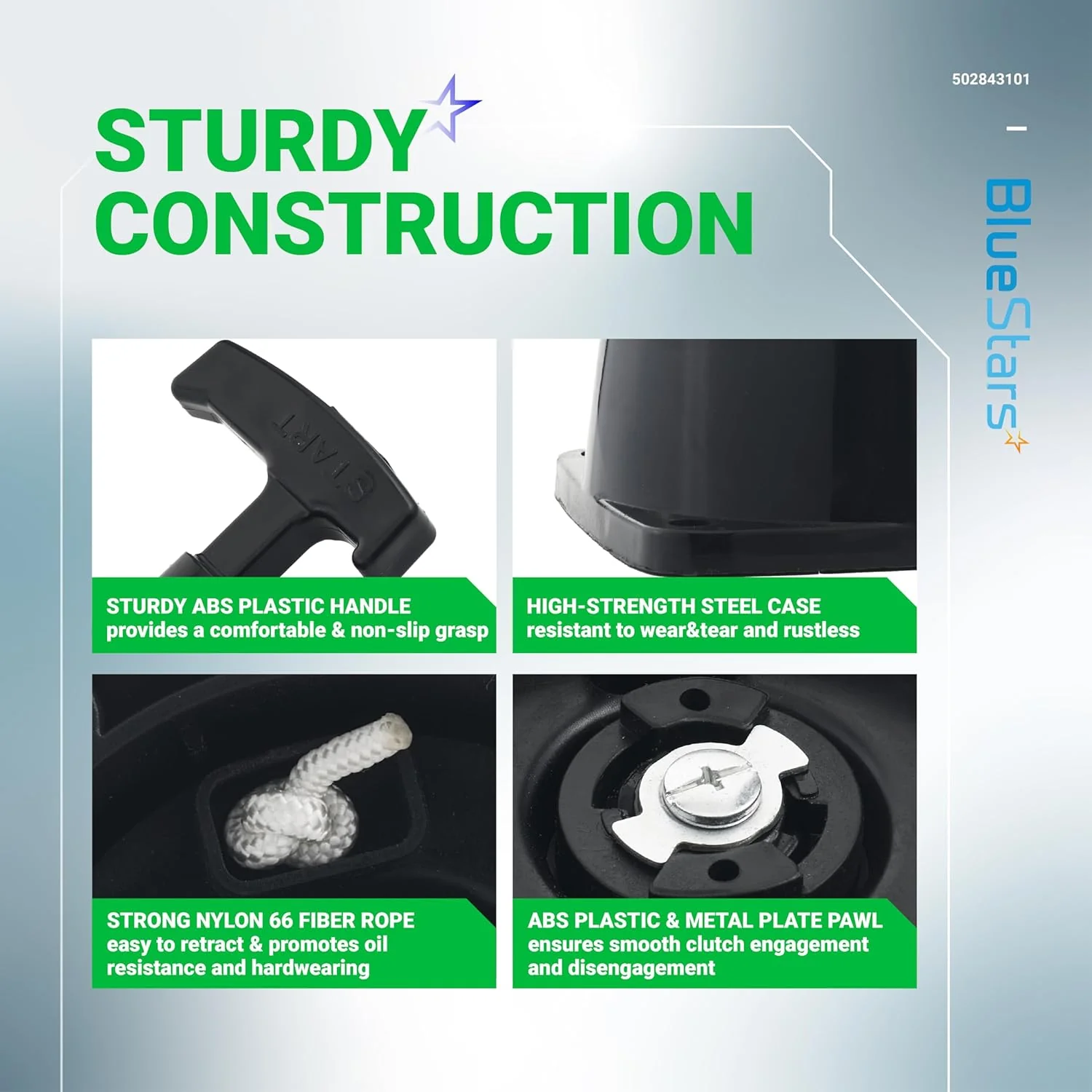 [Lifetime Warranty] 502843101 Recoil Starter Pull Start - Image 3