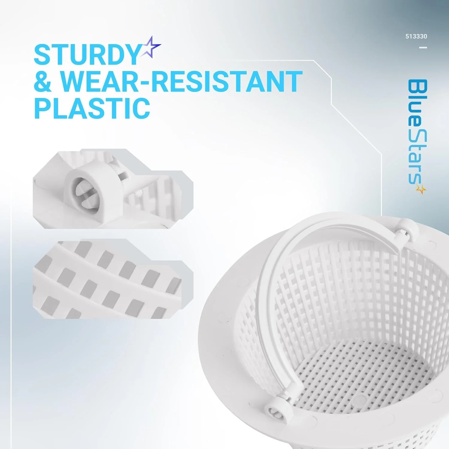 [Lifetime Warranty] 513330 Above Ground Pool Skimmer Basket - Pack of 2 - Image 3