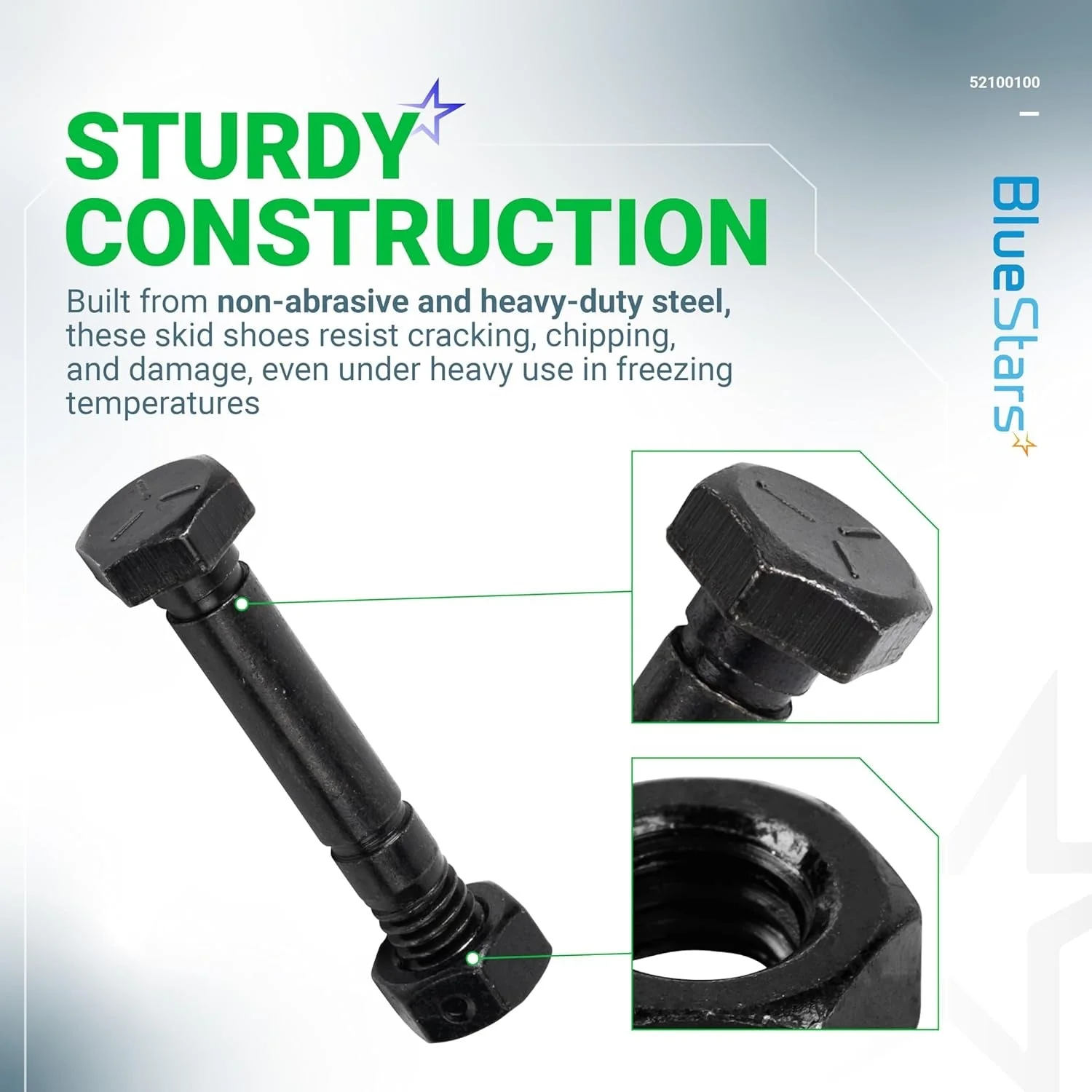 [Lifetime Warranty] 52100100 Snow Blower Shear Pins and Nuts - Pack of 10 - Image 4