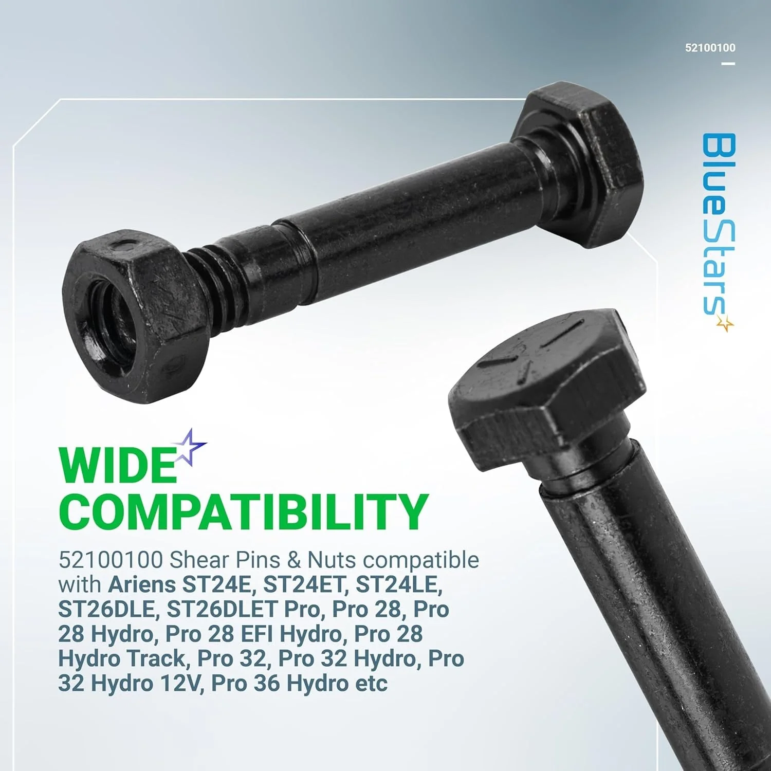 [Lifetime Warranty] 52100100 Snow Blower Shear Pins and Nuts - Pack of 10 - Image 7