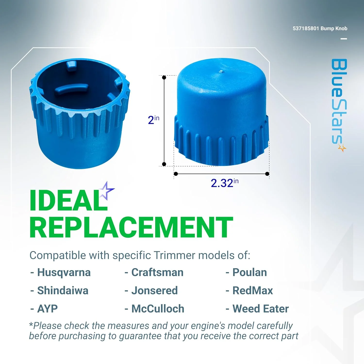 [Lifetime Warranty] 537185801 T35 Trimmer Head Bump Knob - Pack of 4 - Image 3