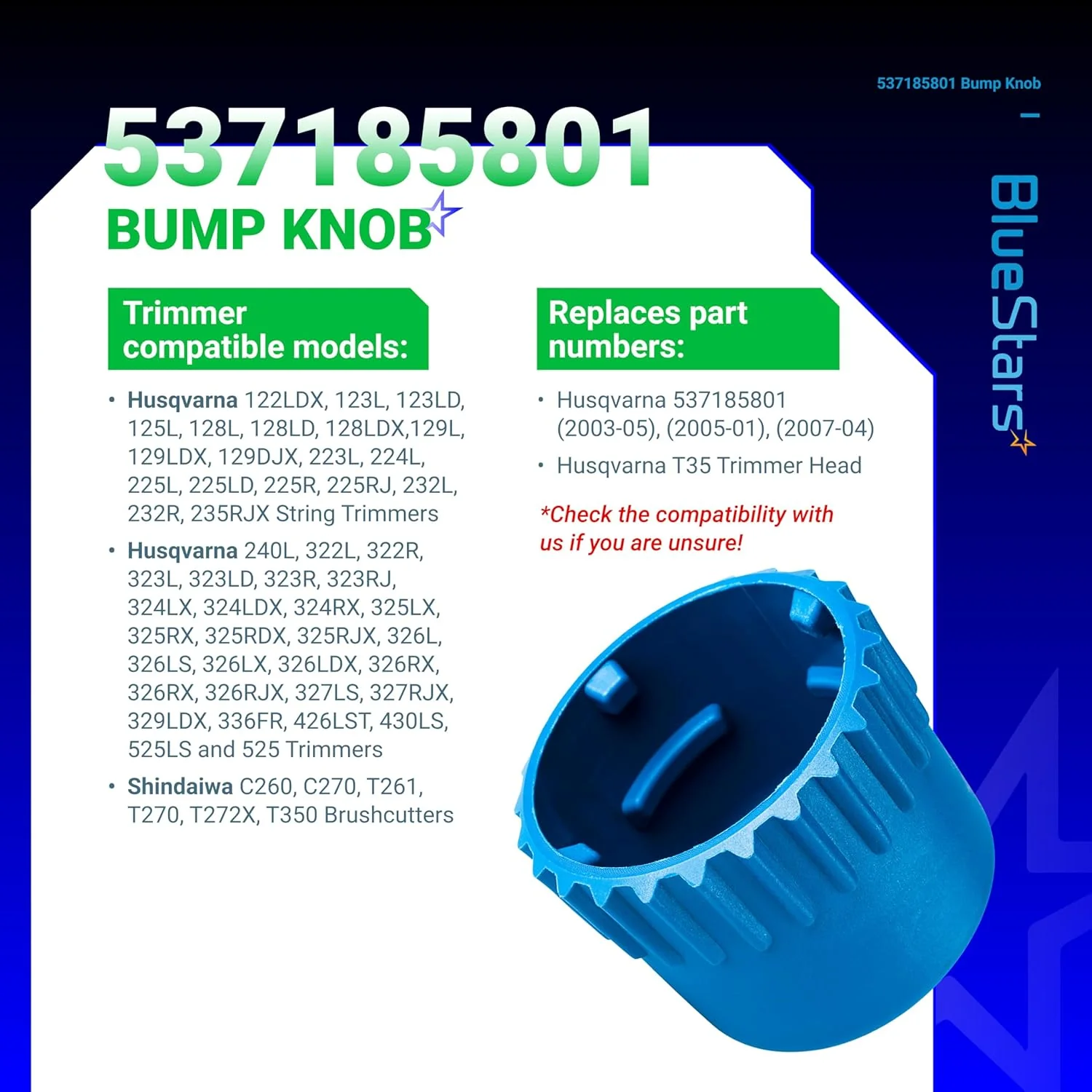 [Lifetime Warranty] 537185801 T35 Trimmer Head Bump Knob - Pack of 4 - Image 4