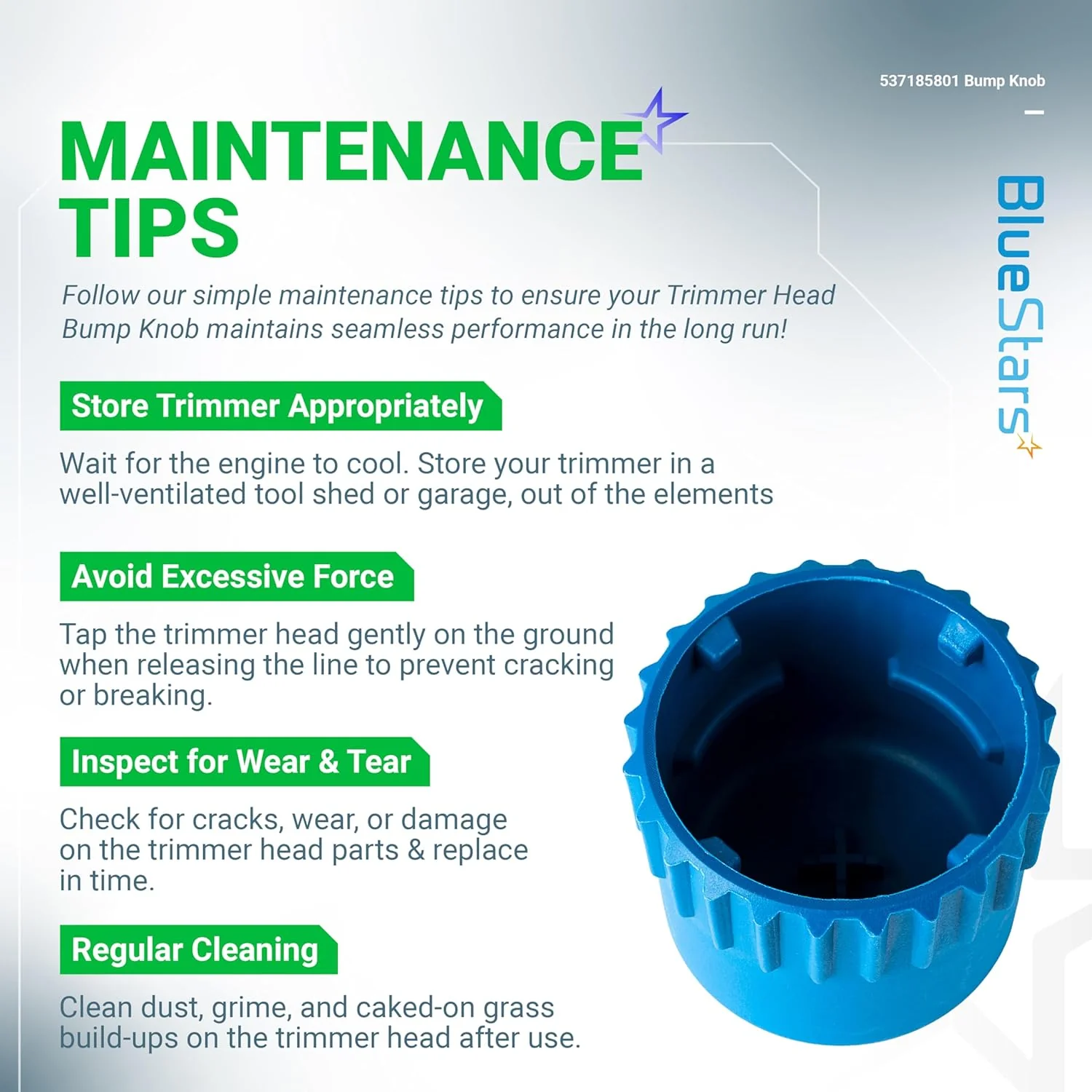 [Lifetime Warranty] 537185801 T35 Trimmer Head Bump Knob - Pack of 4 - Image 8